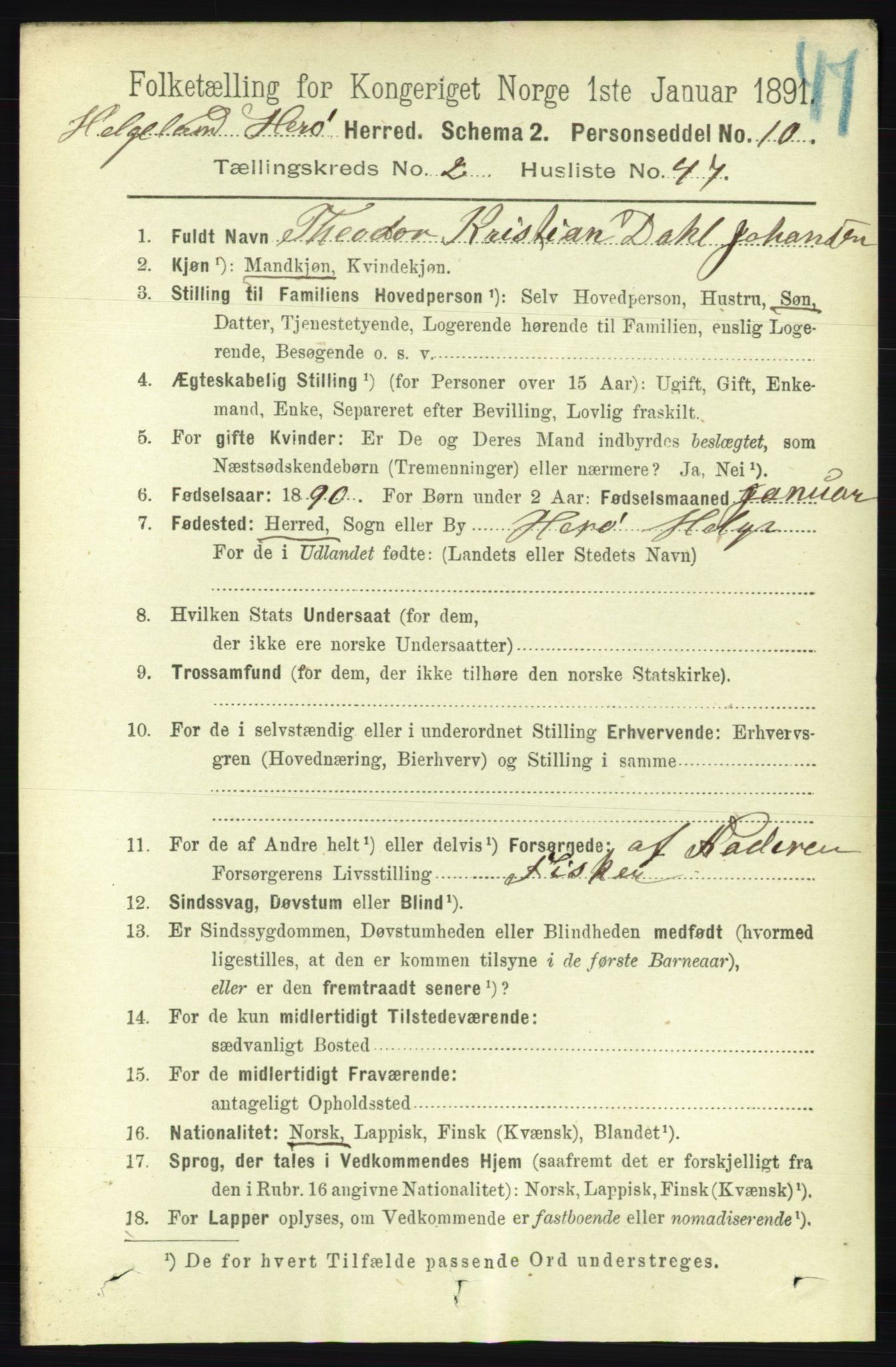 RA, 1891 census for 1818 Herøy, 1891, p. 562