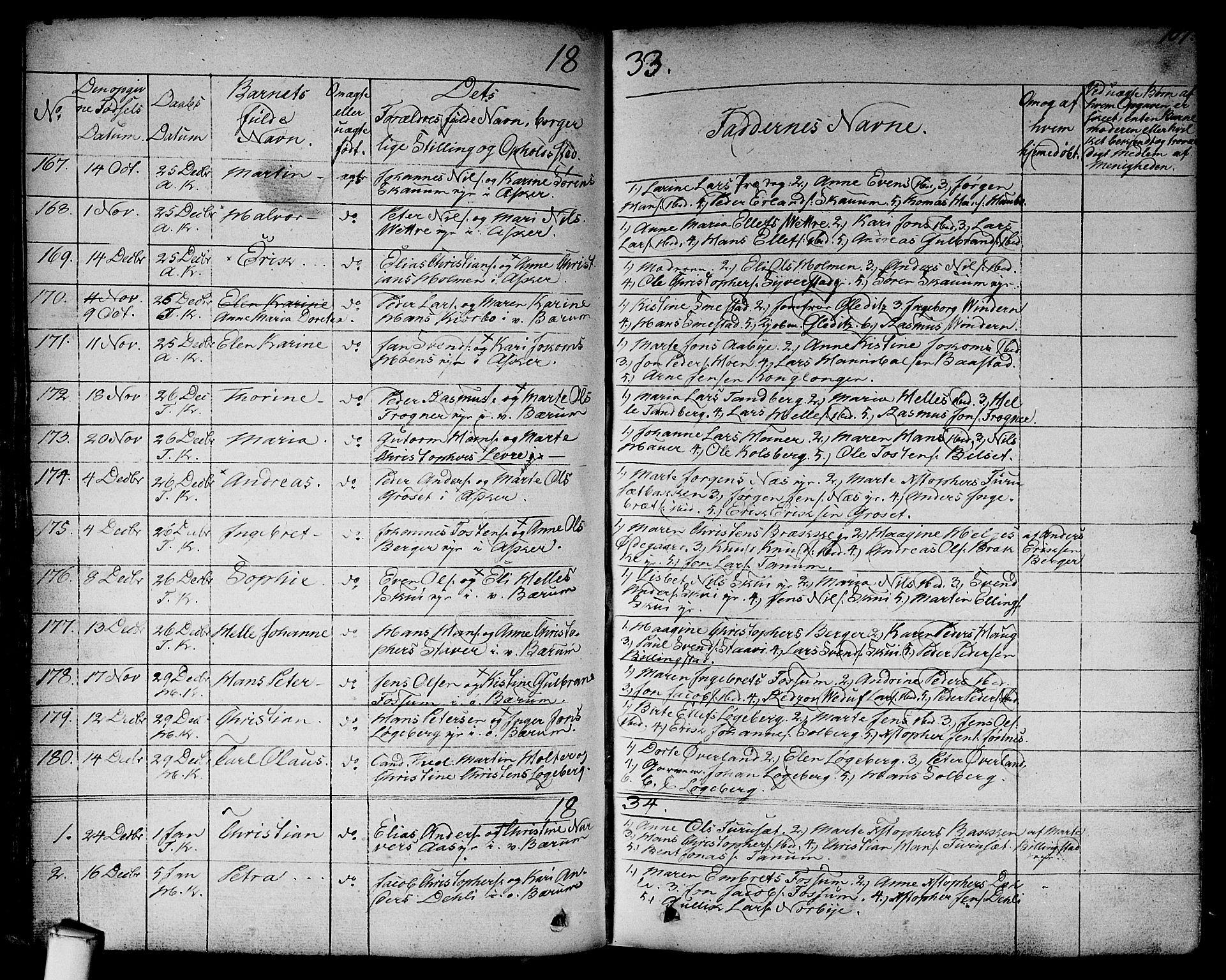 Asker prestekontor Kirkebøker, SAO/A-10256a/F/Fa/L0007: Parish register (official) no. I 7, 1825-1864, p. 107