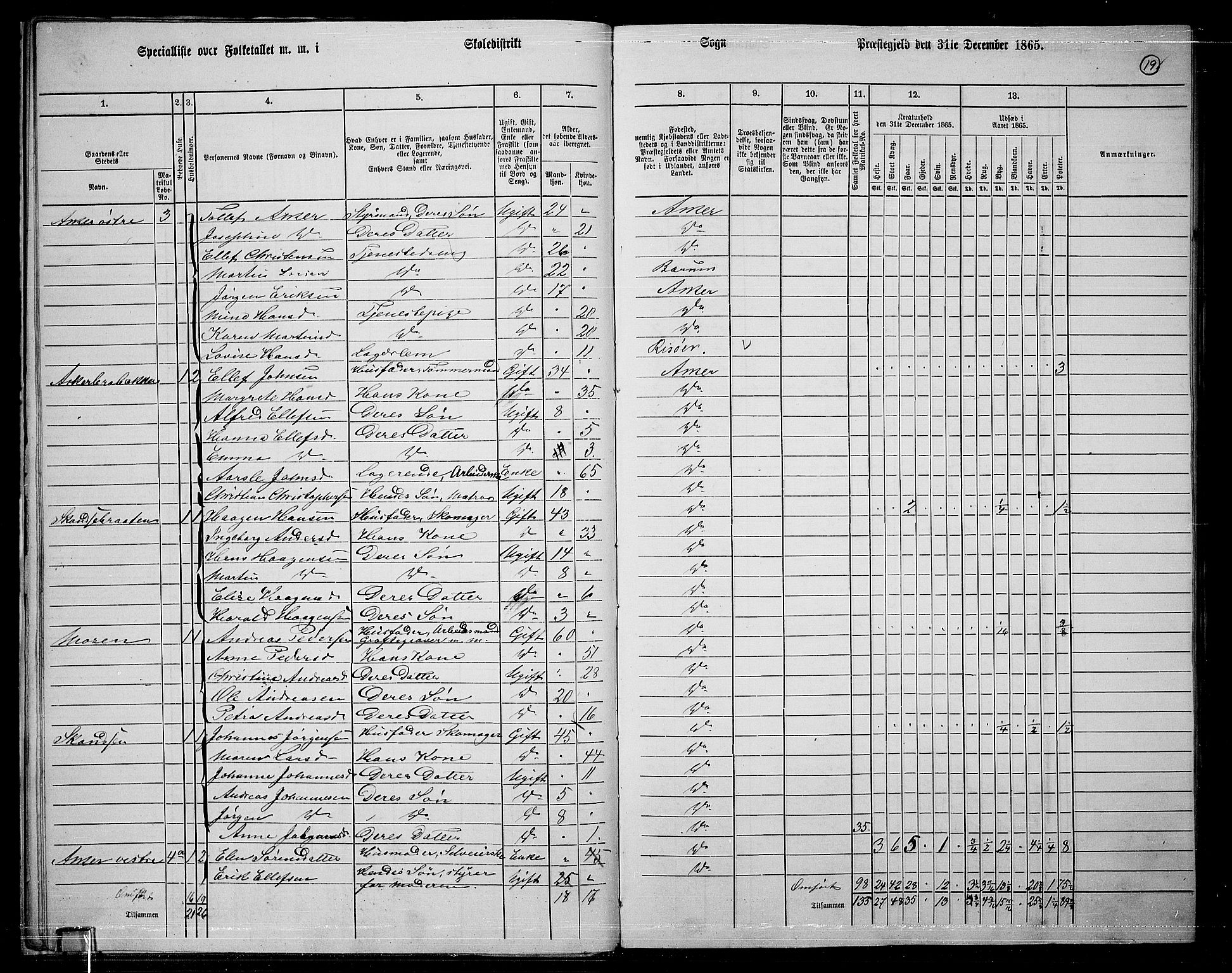 RA, 1865 census for Asker, 1865, p. 21