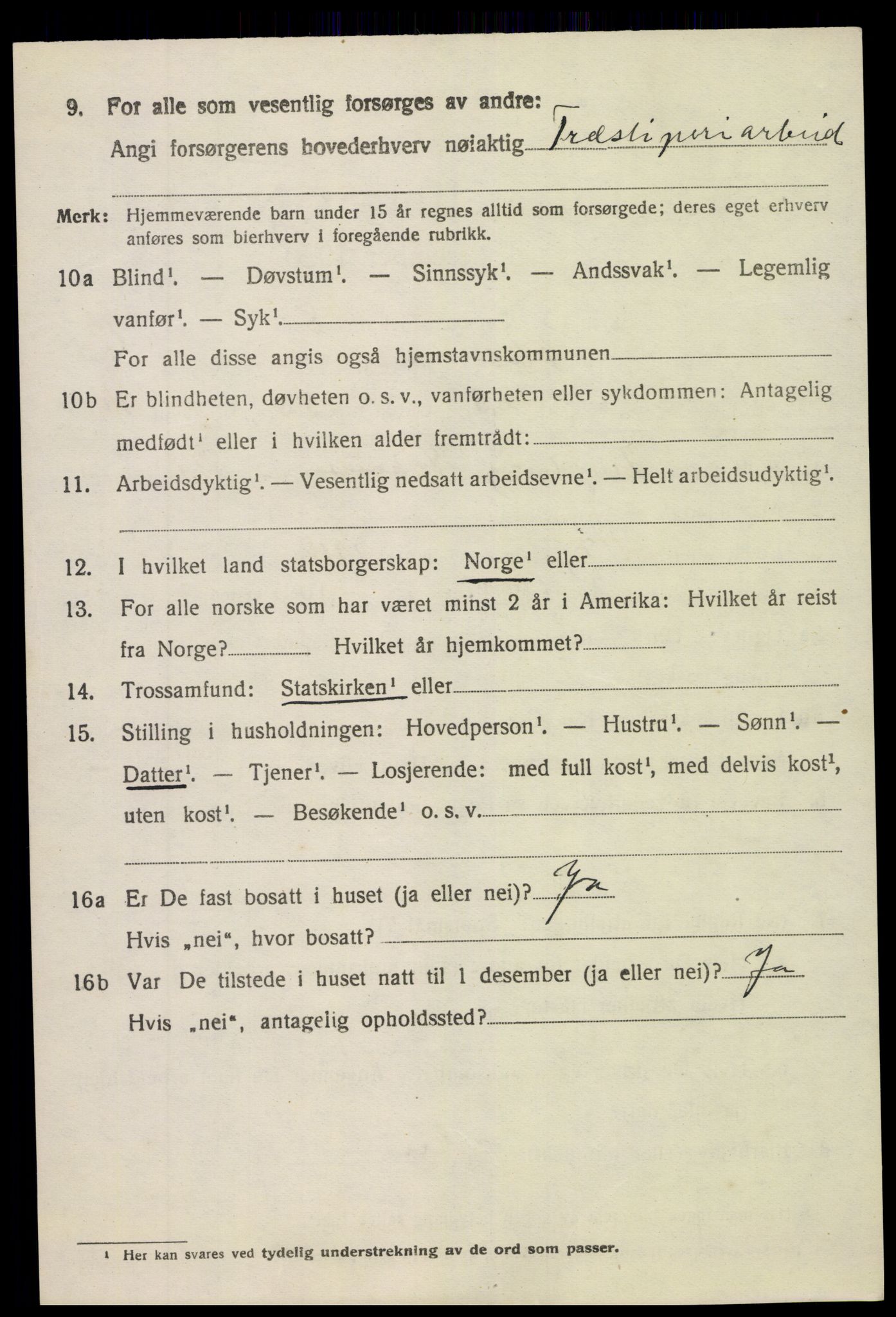 SAK, 1920 census for Holt, 1920, p. 3783