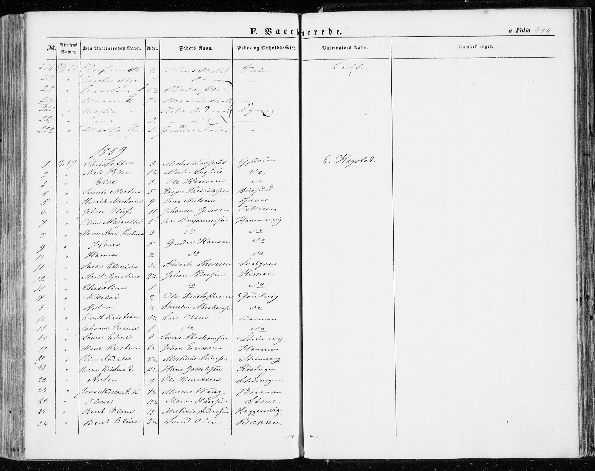 Ministerialprotokoller, klokkerbøker og fødselsregistre - Sør-Trøndelag, SAT/A-1456/634/L0530: Parish register (official) no. 634A06, 1852-1860, p. 444