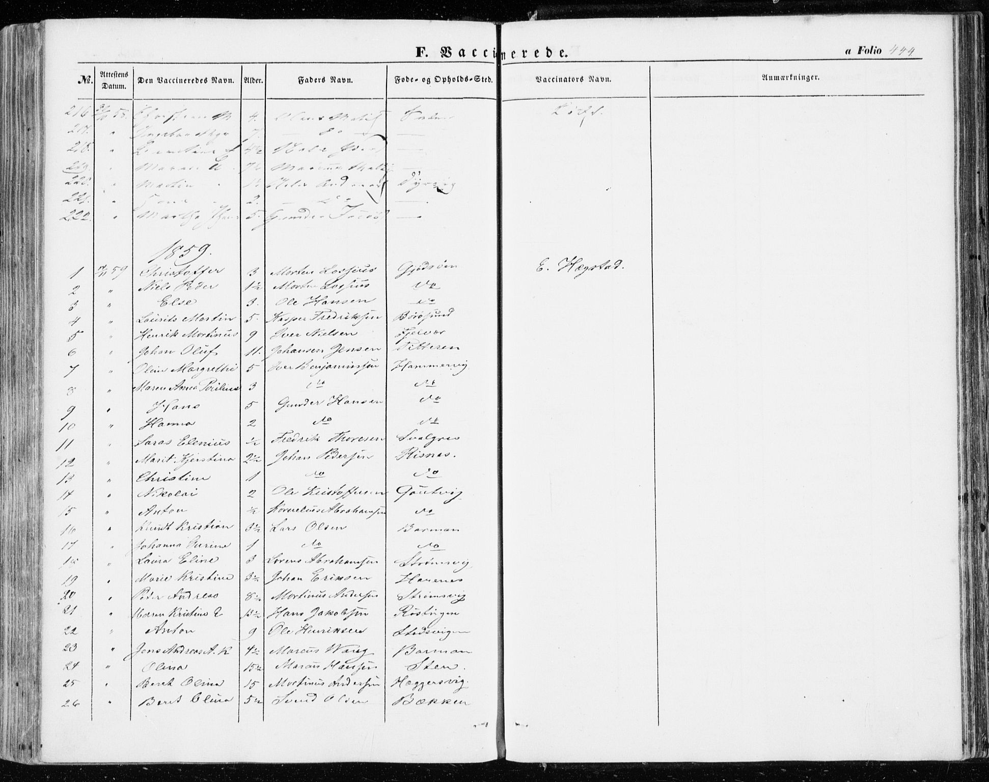 Ministerialprotokoller, klokkerbøker og fødselsregistre - Sør-Trøndelag, AV/SAT-A-1456/634/L0530: Parish register (official) no. 634A06, 1852-1860, p. 444