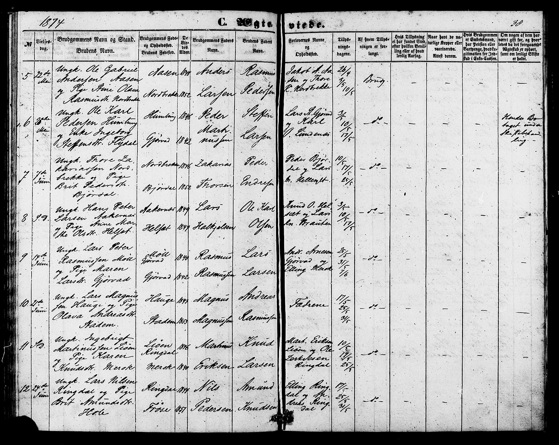 Ministerialprotokoller, klokkerbøker og fødselsregistre - Møre og Romsdal, AV/SAT-A-1454/517/L0224: Parish register (official) no. 517A04, 1853-1880, p. 38