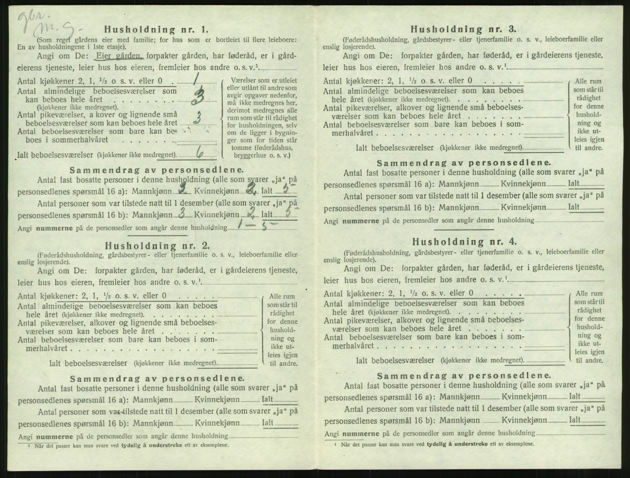 SAT, 1920 census for Bolsøy, 1920, p. 1034