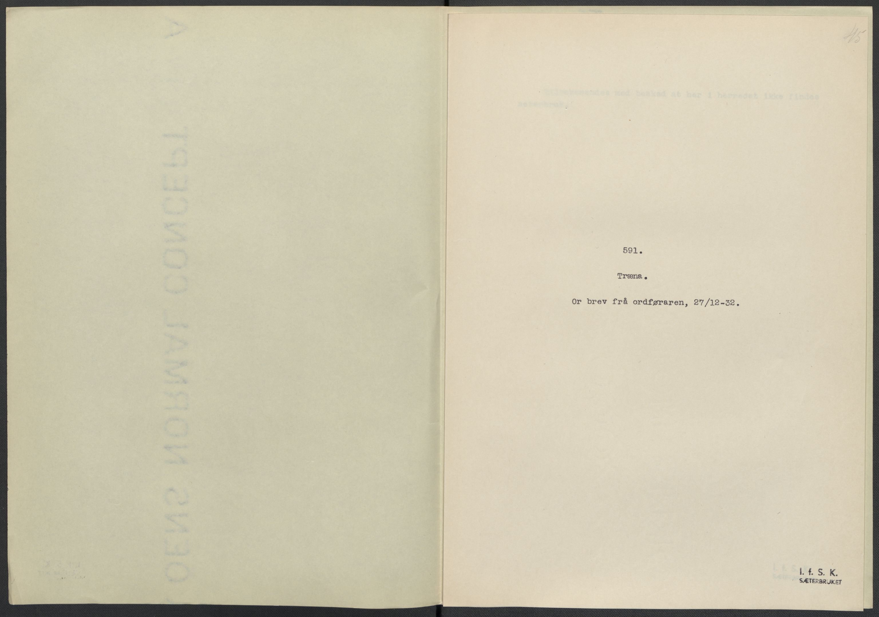 Instituttet for sammenlignende kulturforskning, AV/RA-PA-0424/F/Fc/L0016/0002: Eske B16: / Nordland (perm XLVII), 1932-1936, p. 45