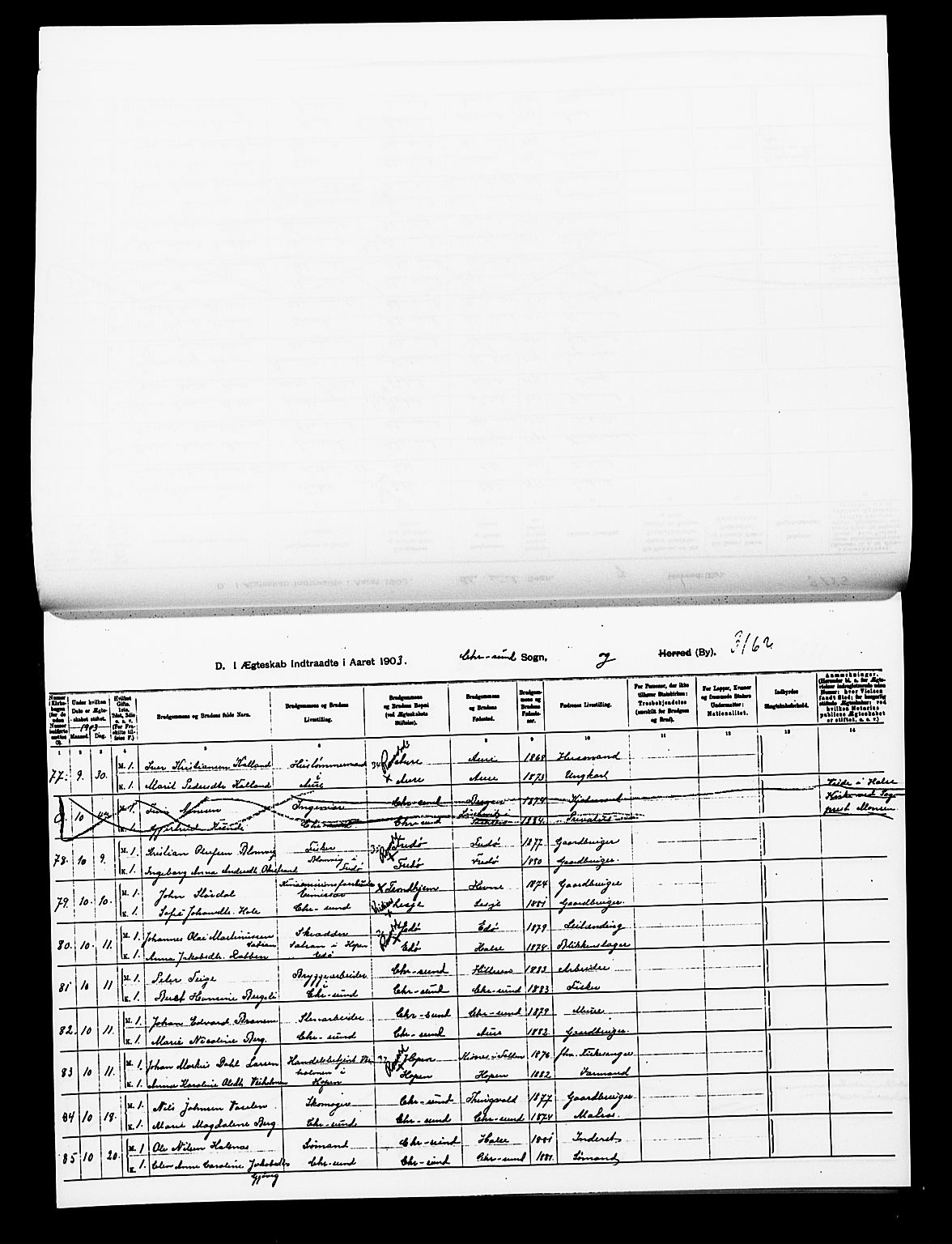 Ministerialprotokoller, klokkerbøker og fødselsregistre - Møre og Romsdal, AV/SAT-A-1454/572/L0859: Parish register (official) no. 572D03, 1903-1916