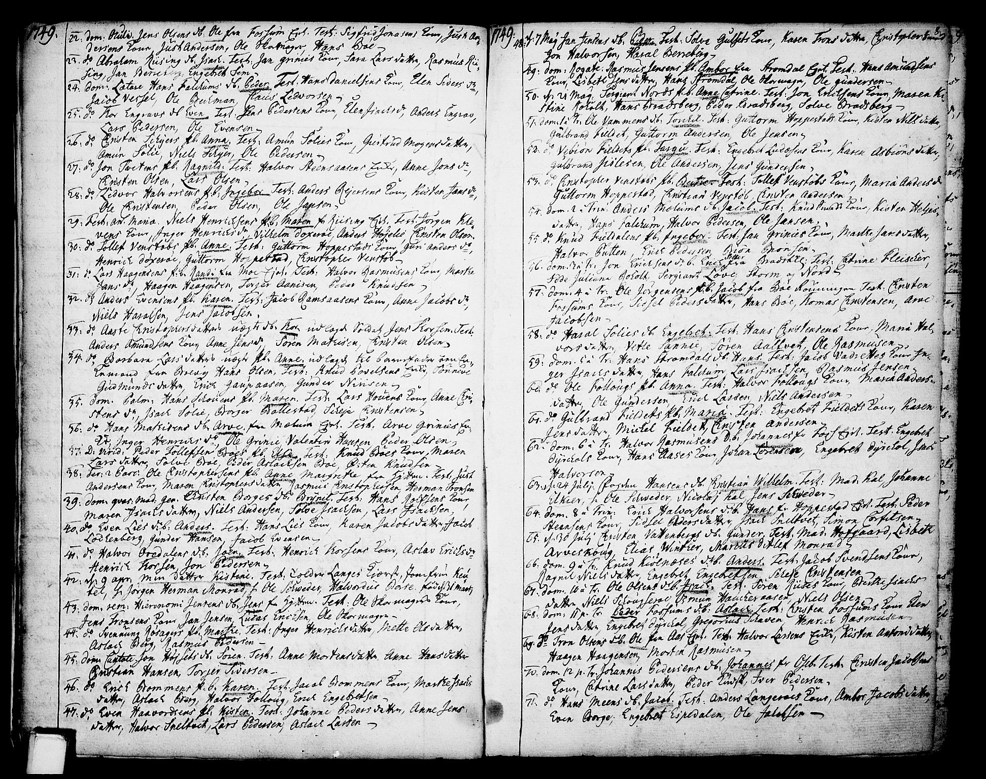 Gjerpen kirkebøker, SAKO/A-265/F/Fa/L0002: Parish register (official) no. I 2, 1747-1795, p. 8