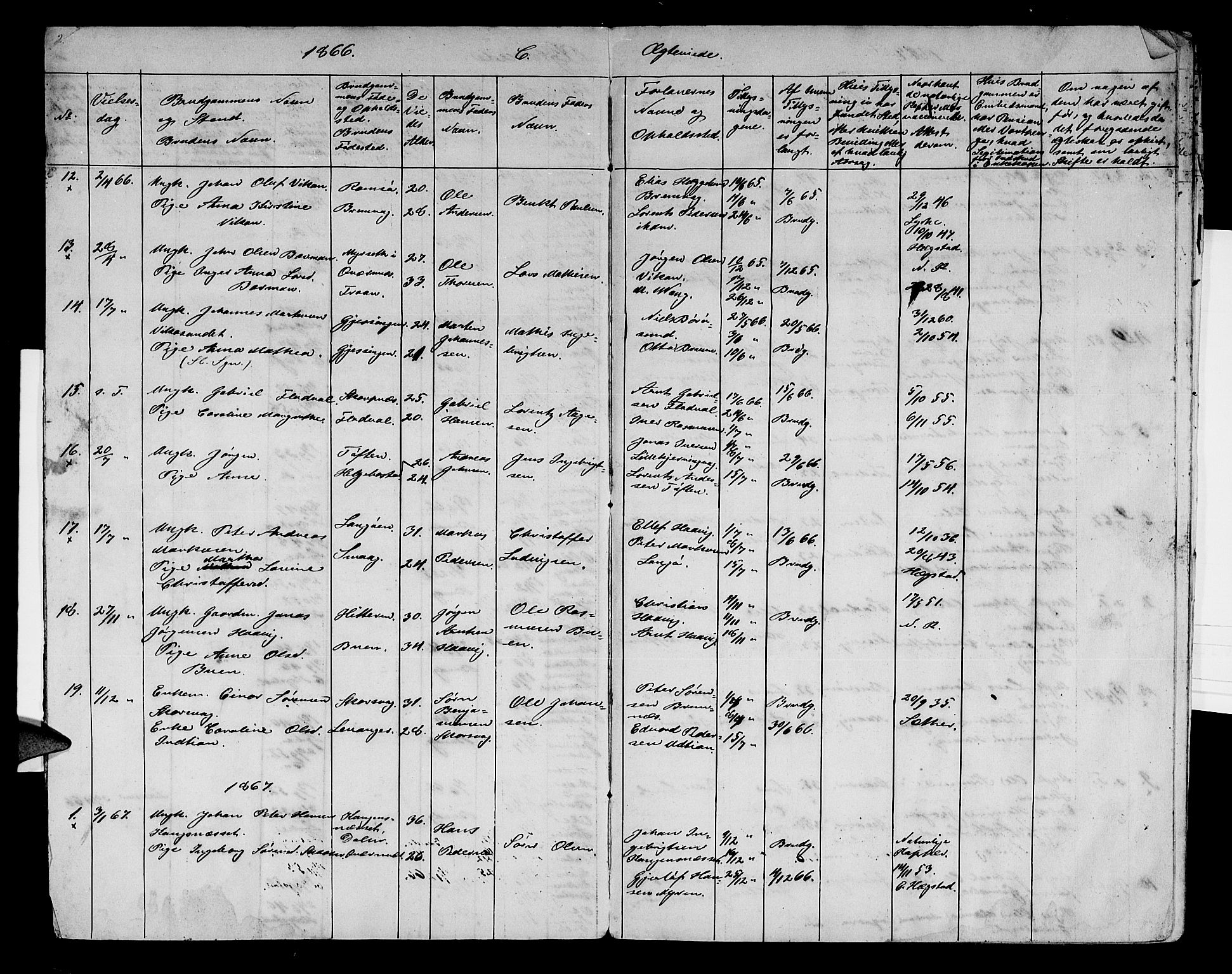 Ministerialprotokoller, klokkerbøker og fødselsregistre - Sør-Trøndelag, SAT/A-1456/634/L0540: Parish register (copy) no. 634C02, 1866-1873, p. 2