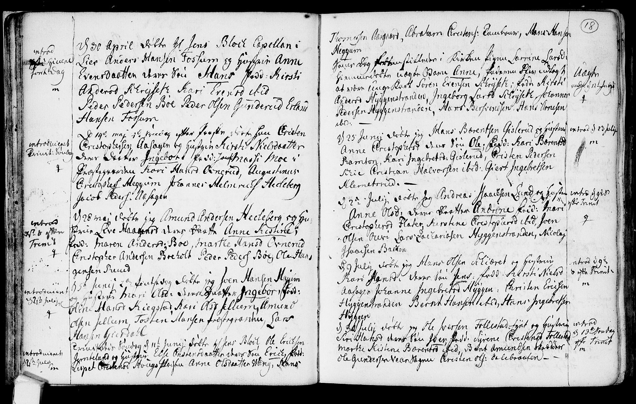Røyken kirkebøker, SAKO/A-241/F/Fa/L0003: Parish register (official) no. 3, 1782-1813, p. 18