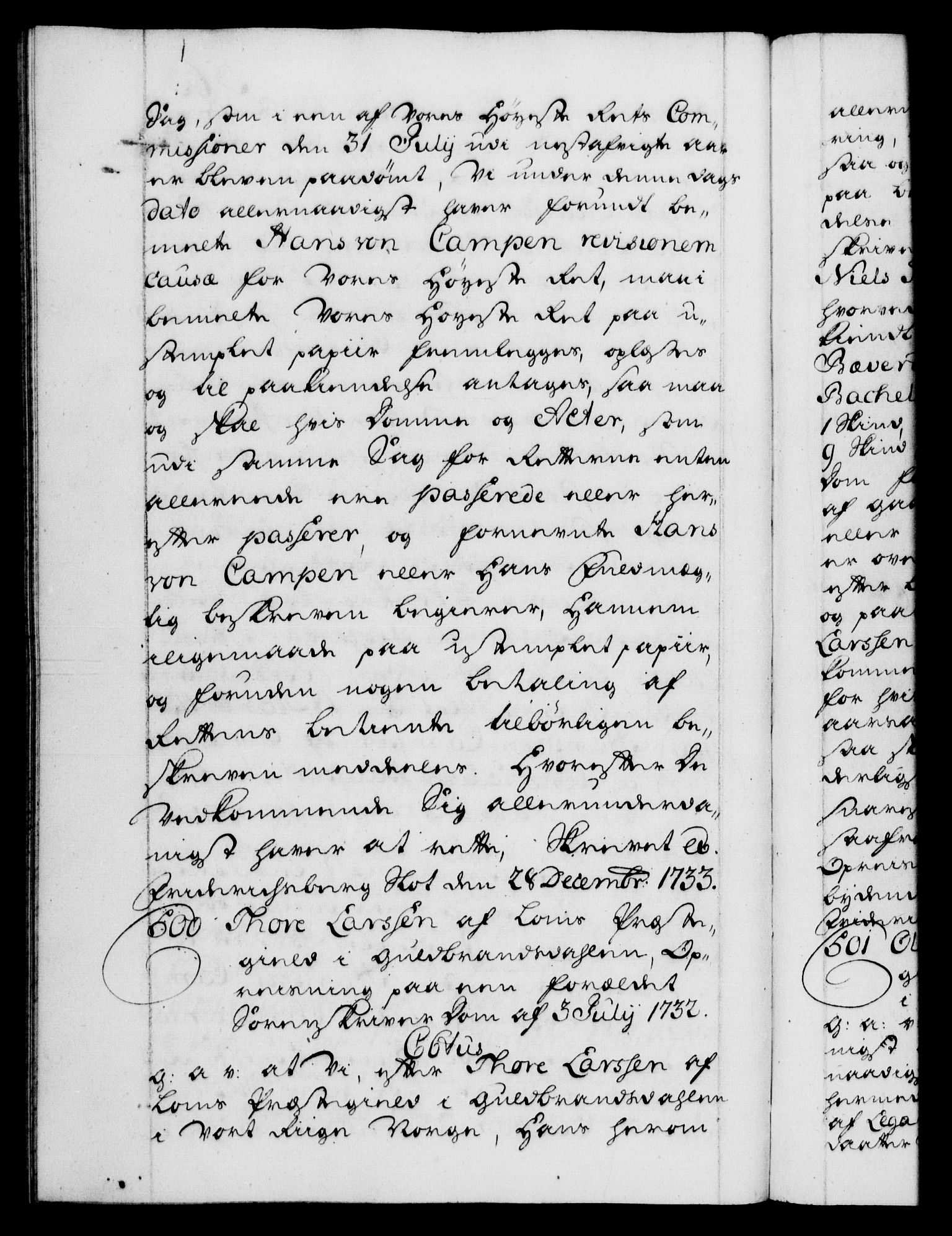 Danske Kanselli 1572-1799, AV/RA-EA-3023/F/Fc/Fca/Fcaa/L0028: Norske registre, 1733-1734, p. 363b