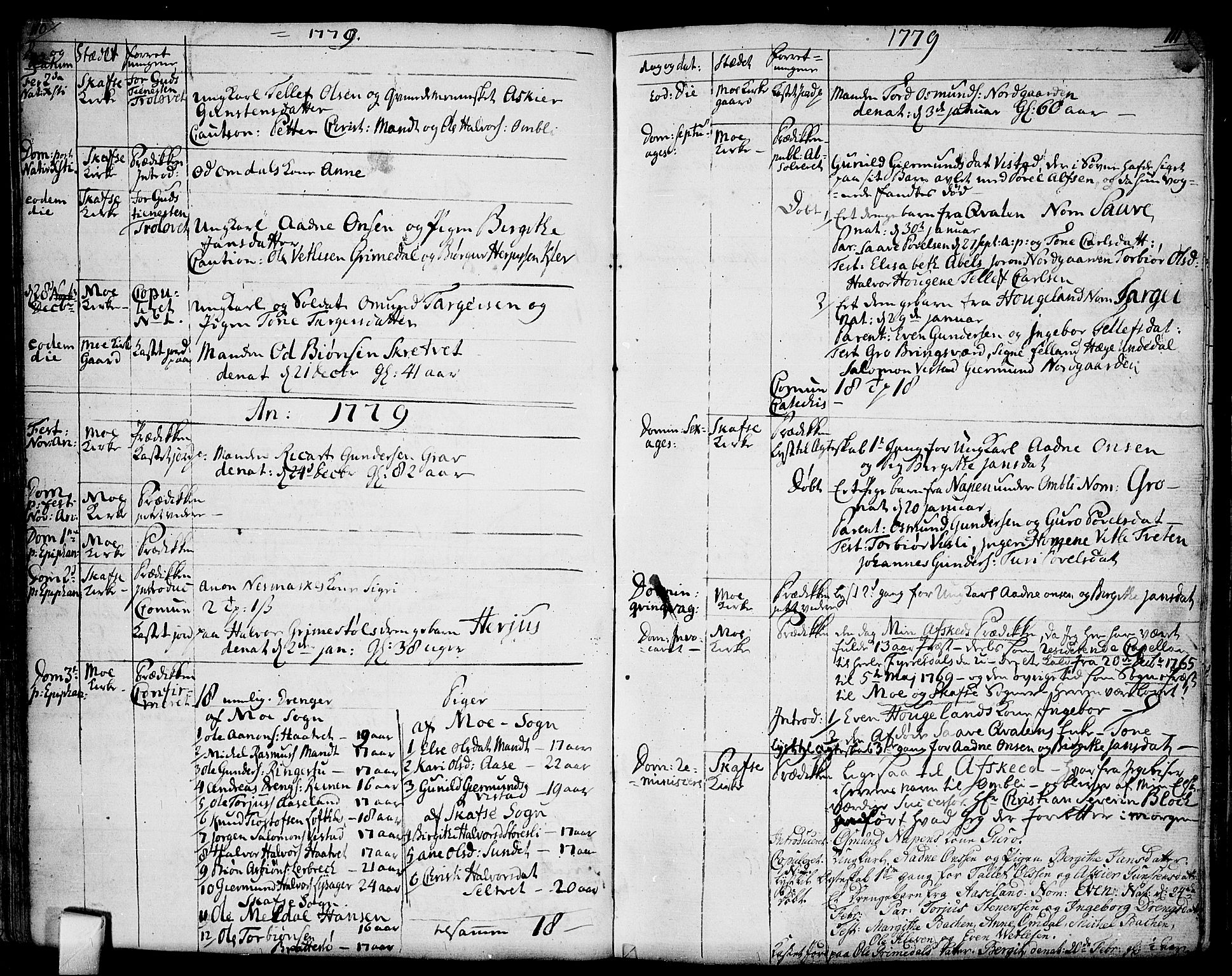 Mo kirkebøker, SAKO/A-286/F/Fa/L0002: Parish register (official) no. I 2, 1766-1799, p. 110-111