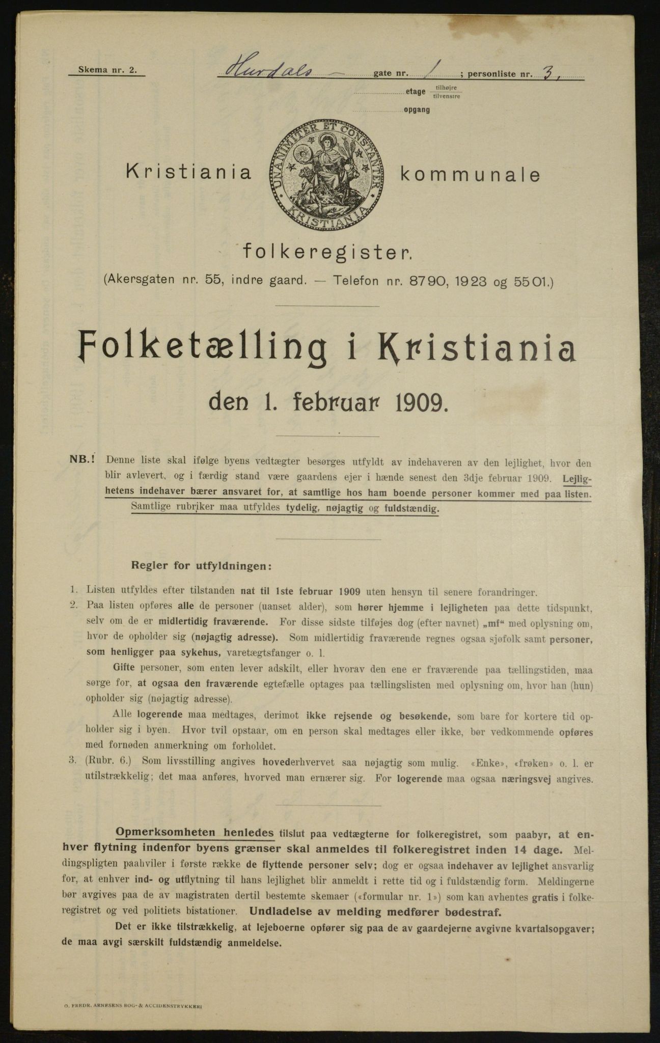 OBA, Municipal Census 1909 for Kristiania, 1909, p. 38363