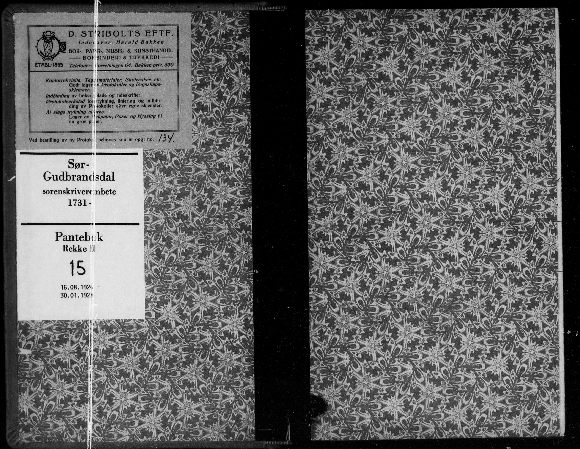 Sør-Gudbrandsdal tingrett, SAH/TING-004/H/Hb/Hbb/L0015: Mortgage book no. II 15, 1926-1928