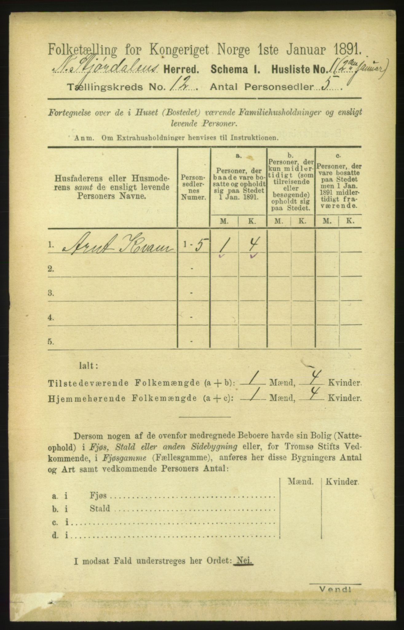 RA, 1891 census for 1714 Nedre Stjørdal, 1891, p. 5971