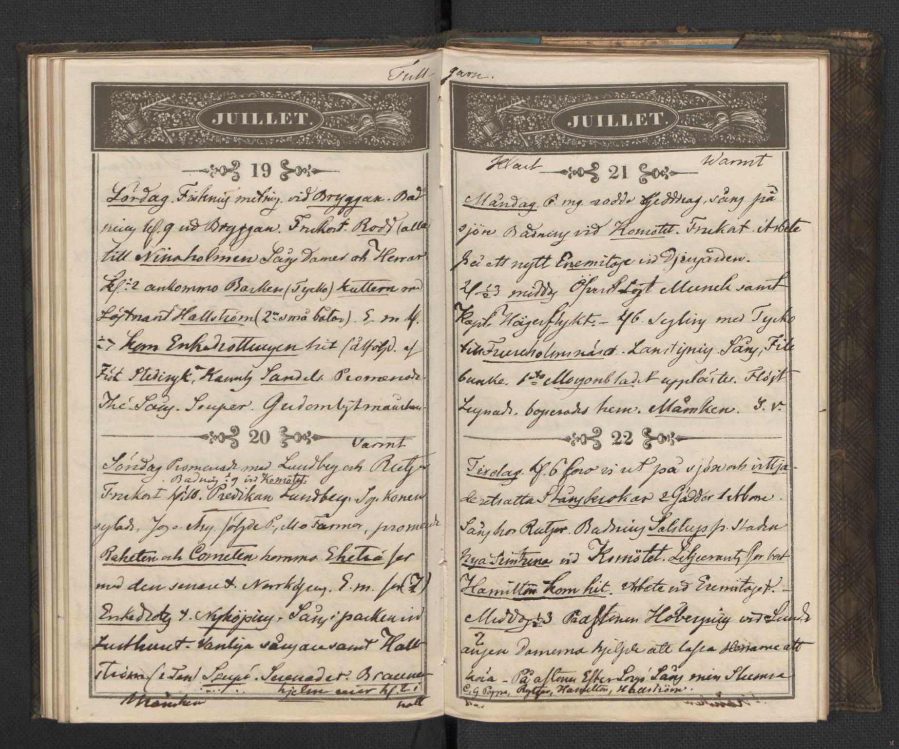 Bernadotte, AV/RA-PA-0318/F/L0001/0002: Privat materiale fra Bernadottefamilien / Dagbok, 1845, p. 59