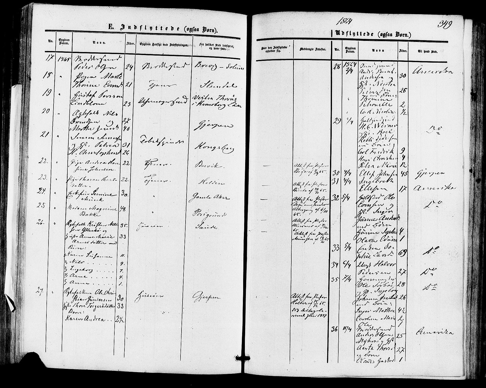 Skien kirkebøker, SAKO/A-302/F/Fa/L0007: Parish register (official) no. 7, 1856-1865, p. 349