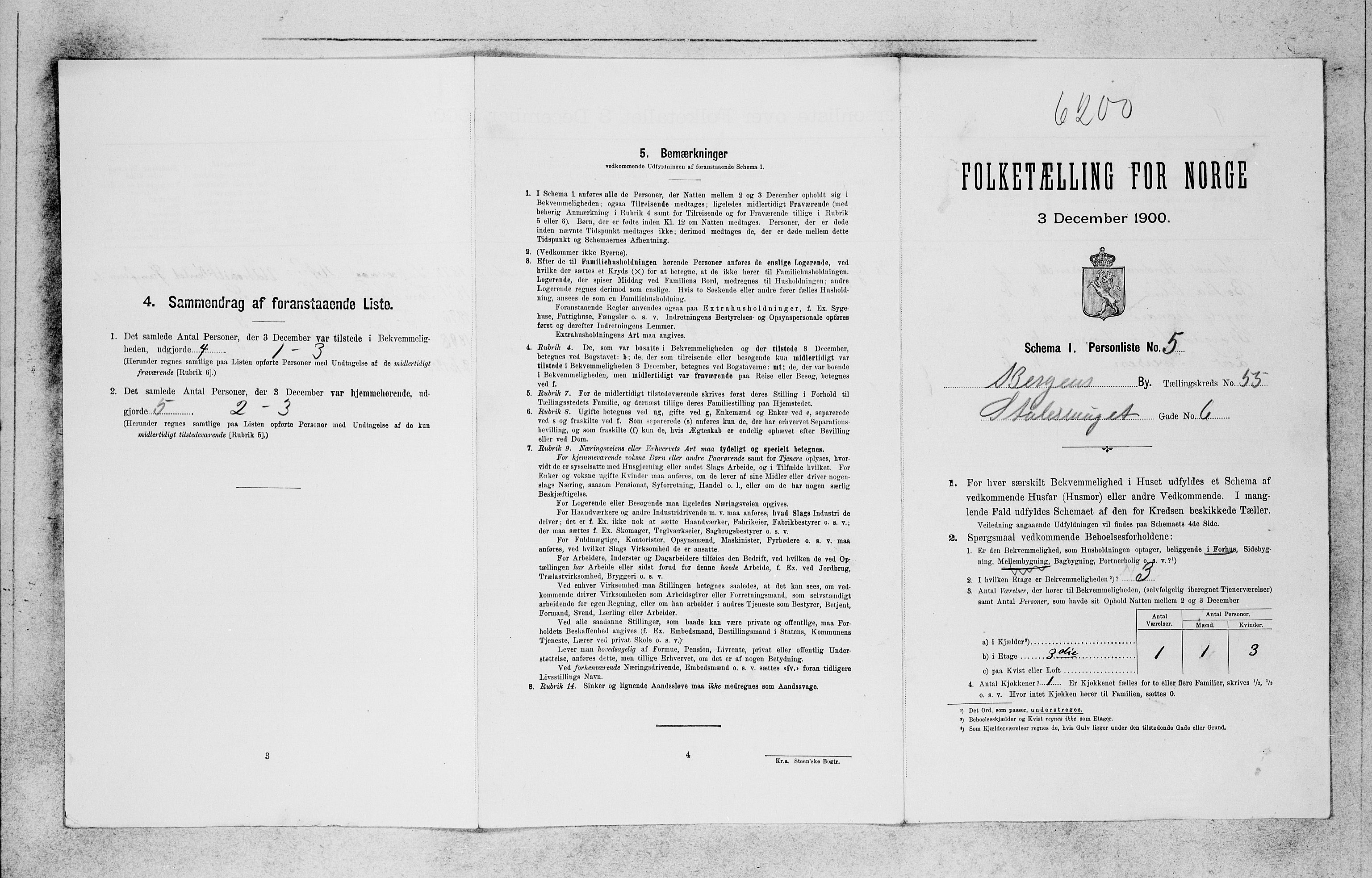 SAB, 1900 census for Bergen, 1900, p. 11275