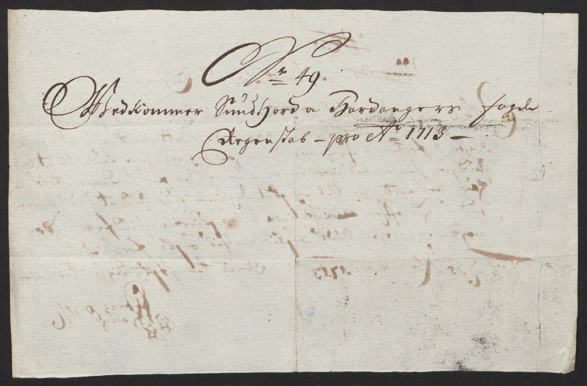 Rentekammeret inntil 1814, Reviderte regnskaper, Fogderegnskap, AV/RA-EA-4092/R48/L2989: Fogderegnskap Sunnhordland og Hardanger, 1713, p. 292