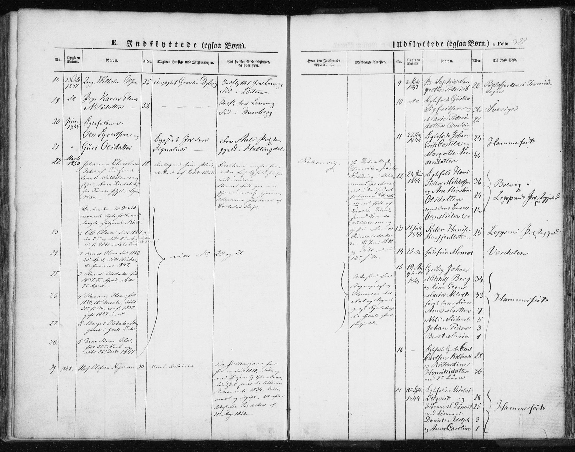 Lyngen sokneprestembete, SATØ/S-1289/H/He/Hea/L0004kirke: Parish register (official) no. 4, 1839-1858, p. 322