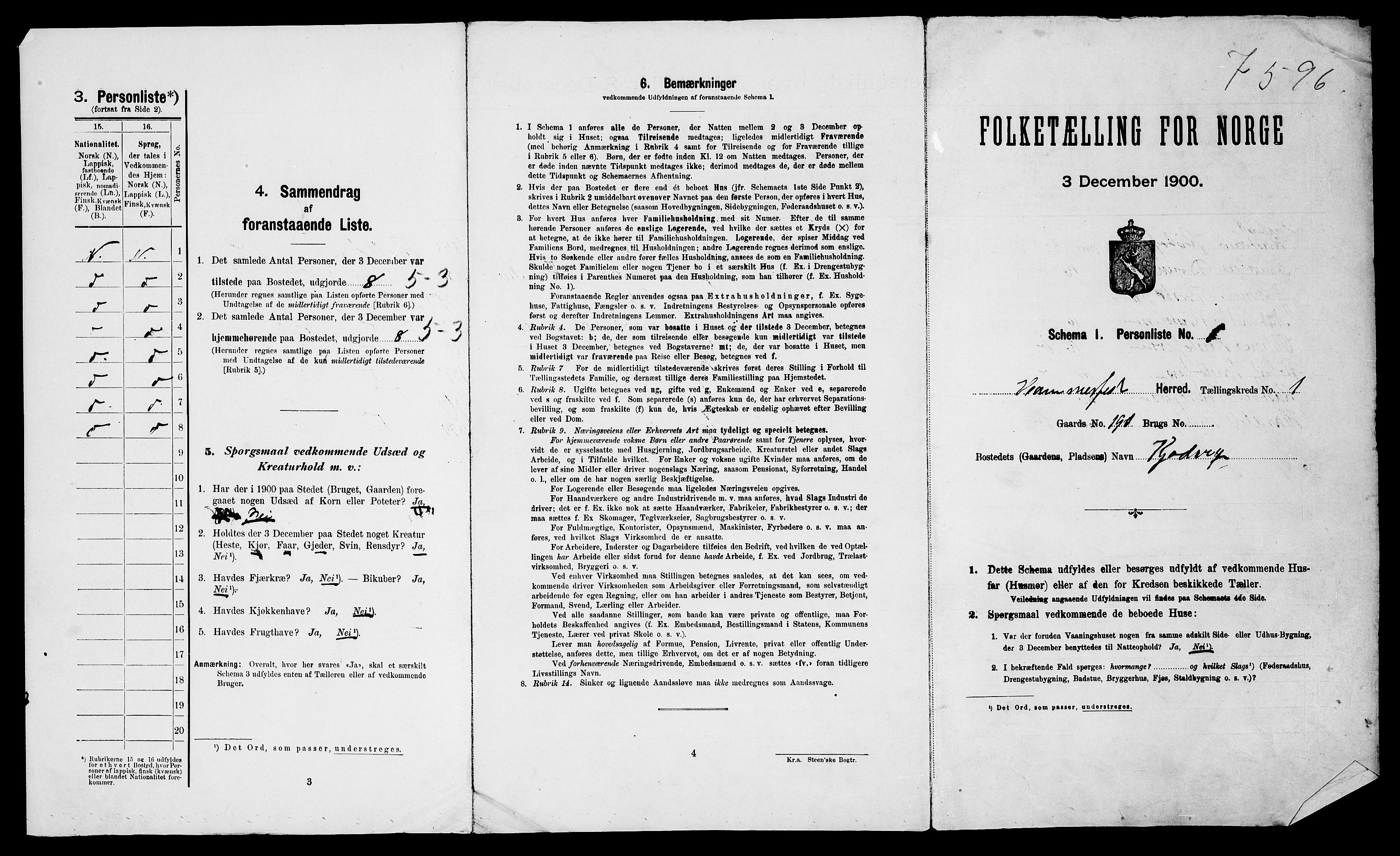 SATØ, 1900 census for Hammerfest, 1900, p. 29