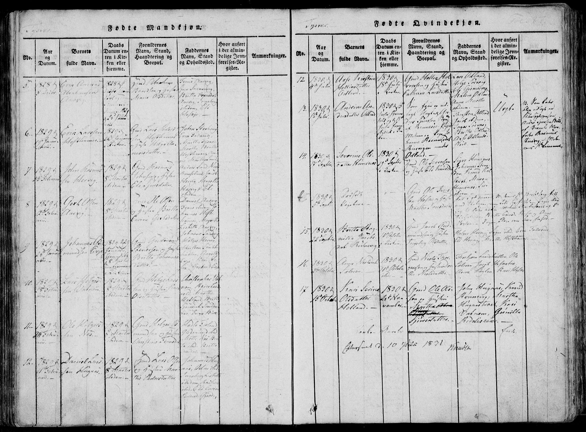 Skjold sokneprestkontor, AV/SAST-A-101847/H/Ha/Haa/L0004: Parish register (official) no. A 4 /1, 1815-1830, p. 87