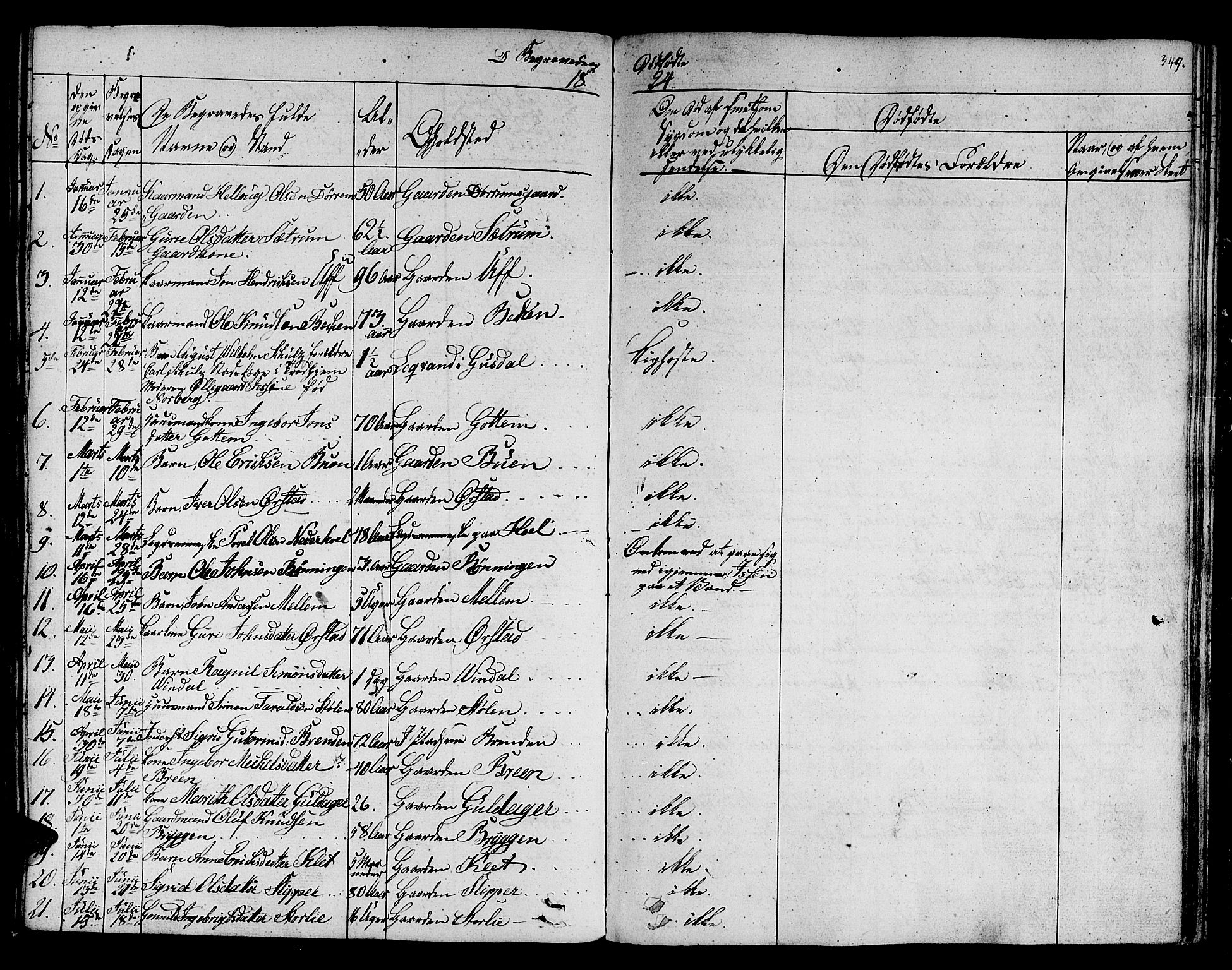 Ministerialprotokoller, klokkerbøker og fødselsregistre - Sør-Trøndelag, SAT/A-1456/678/L0897: Parish register (official) no. 678A06-07, 1821-1847, p. 349