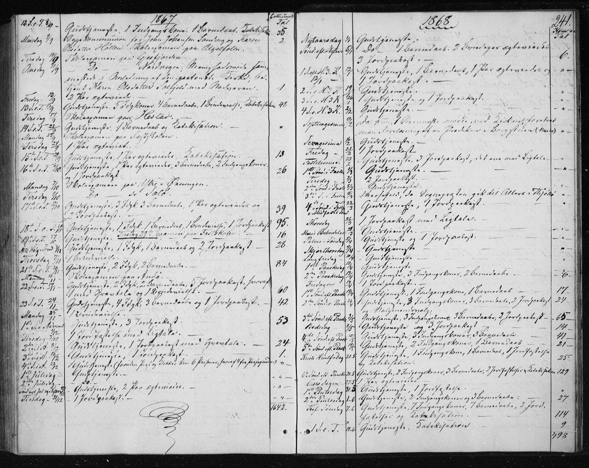 Ministerialprotokoller, klokkerbøker og fødselsregistre - Nordland, AV/SAT-A-1459/834/L0505: Parish register (official) no. 834A03, 1862-1871, p. 241