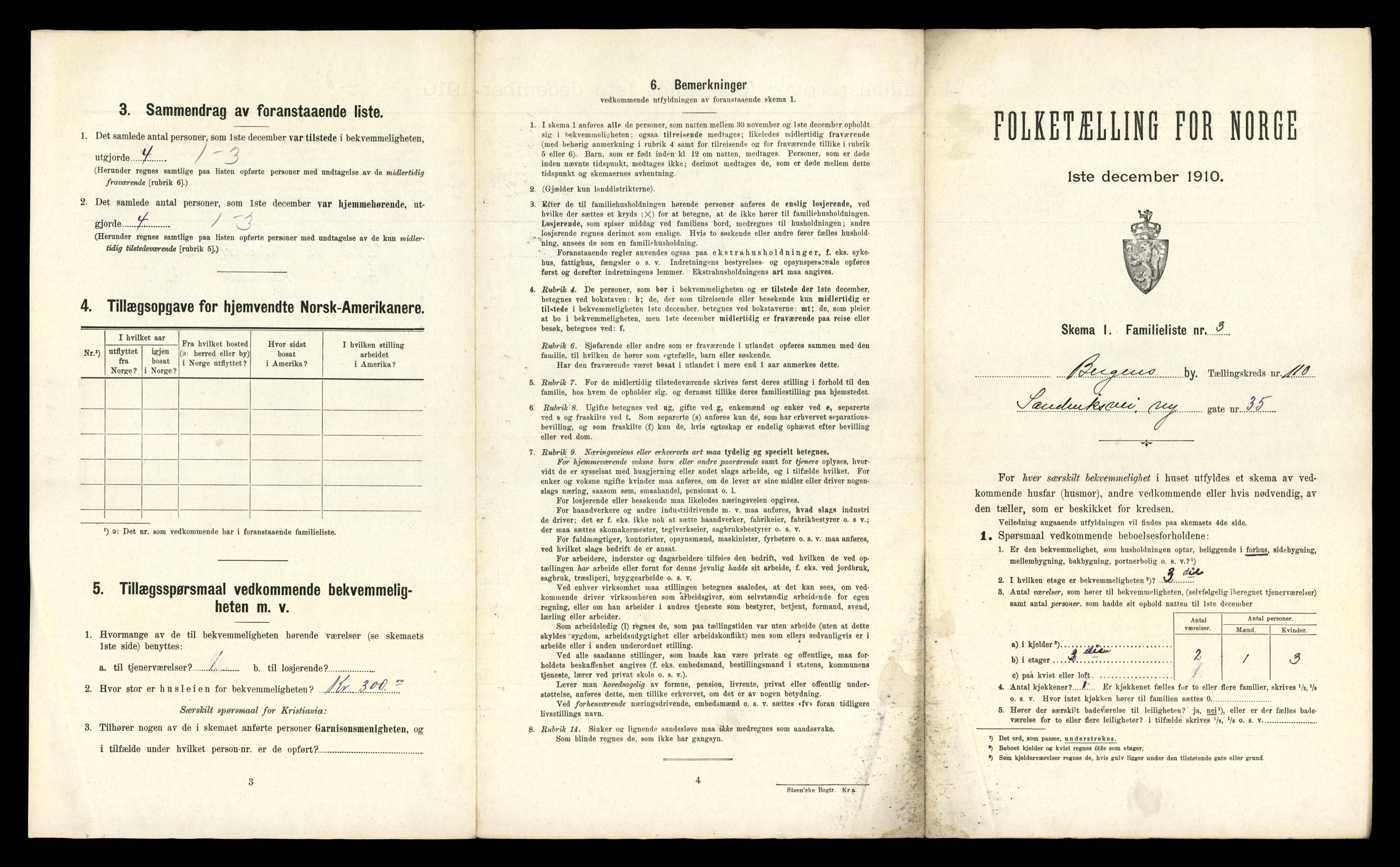 RA, 1910 census for Bergen, 1910, p. 37871