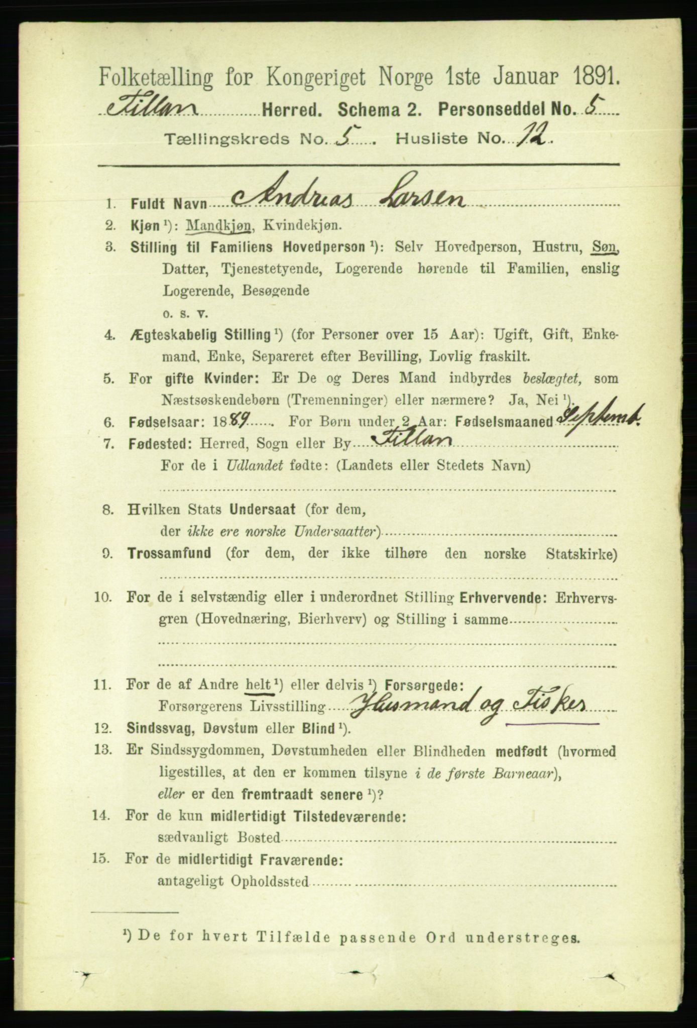 RA, 1891 census for 1616 Fillan, 1891, p. 1057