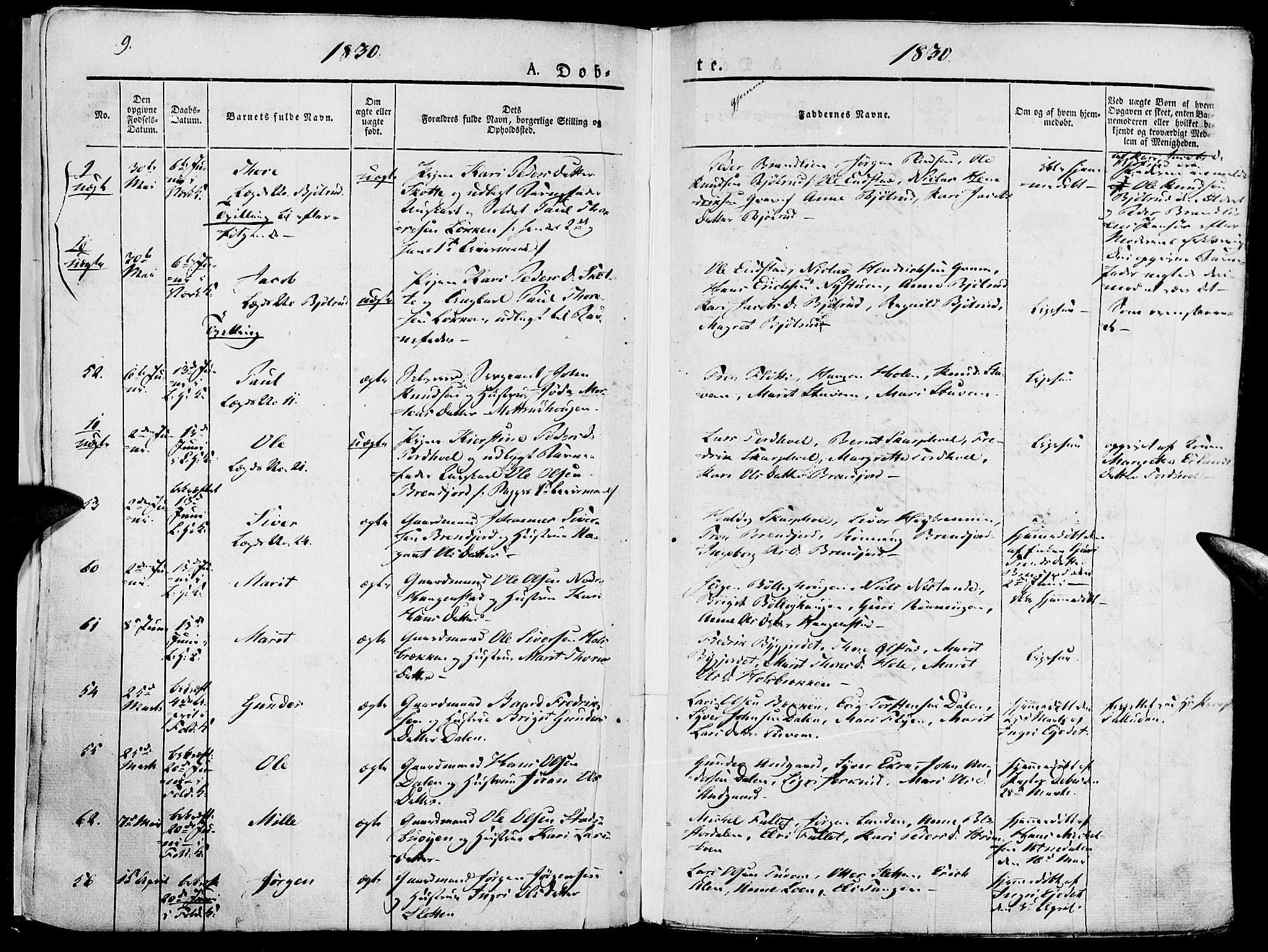 Lesja prestekontor, SAH/PREST-068/H/Ha/Haa/L0005: Parish register (official) no. 5, 1830-1842, p. 9