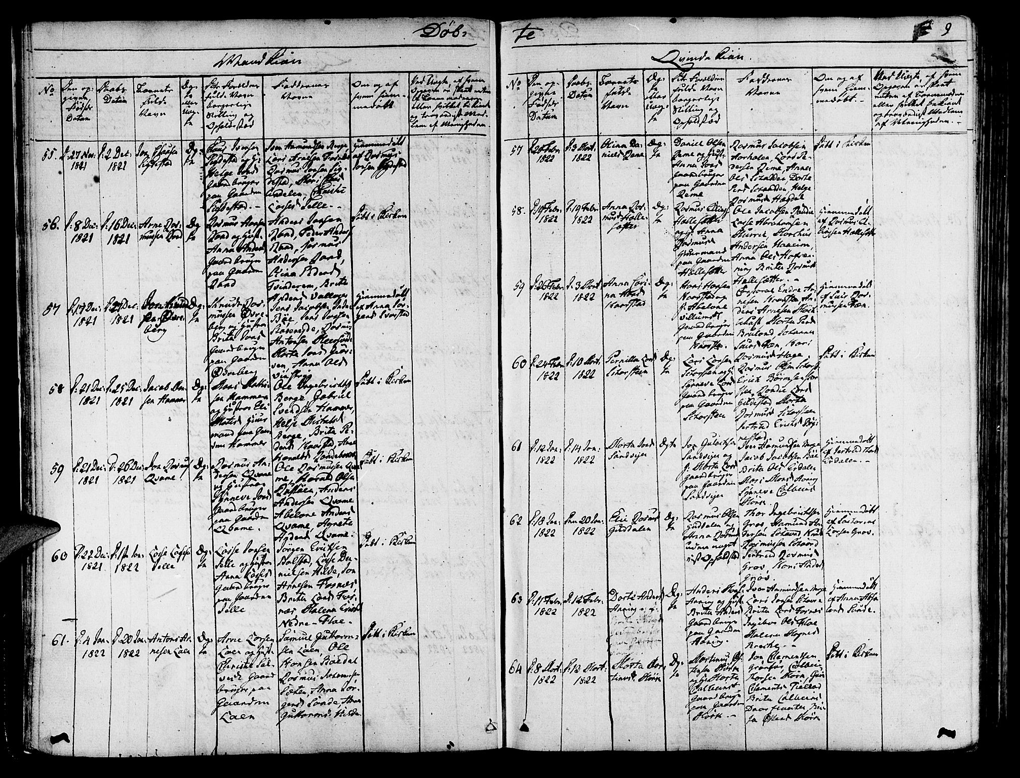 Innvik sokneprestembete, SAB/A-80501: Parish register (official) no. A 3, 1820-1832, p. 9