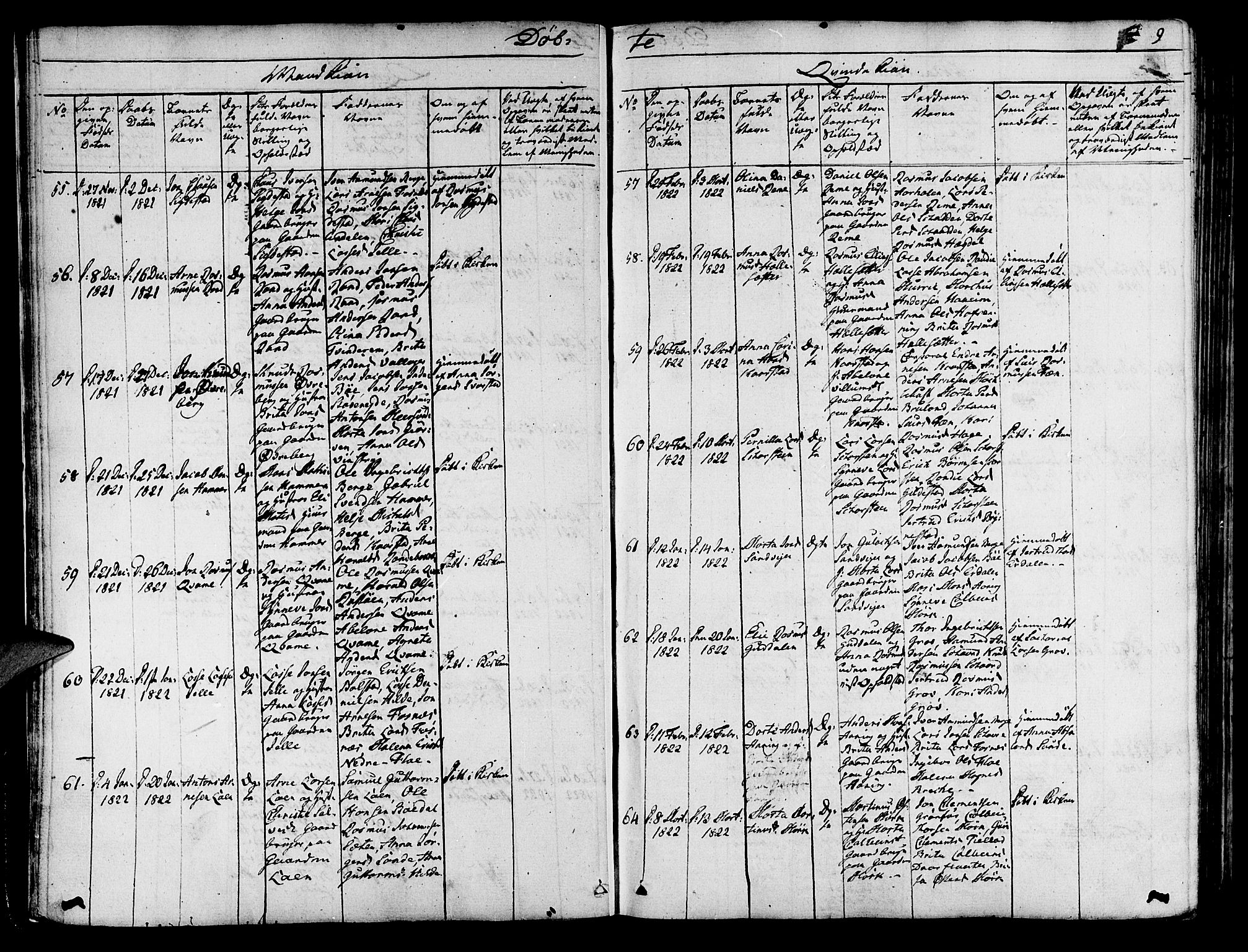 Innvik sokneprestembete, AV/SAB-A-80501: Parish register (official) no. A 3, 1820-1832, p. 9