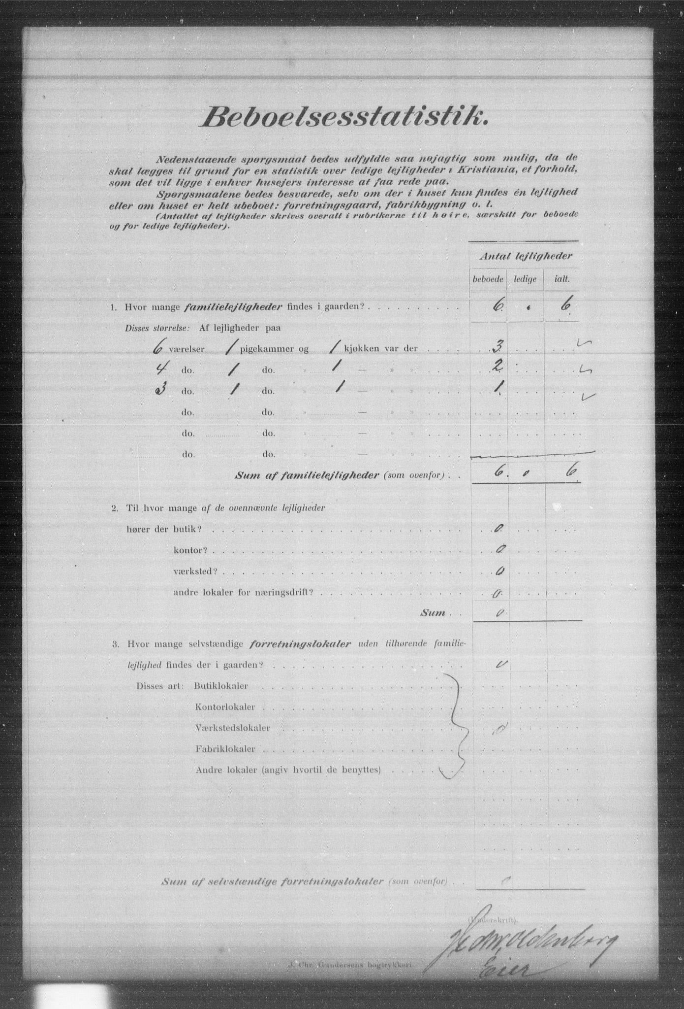 OBA, Municipal Census 1903 for Kristiania, 1903, p. 8697