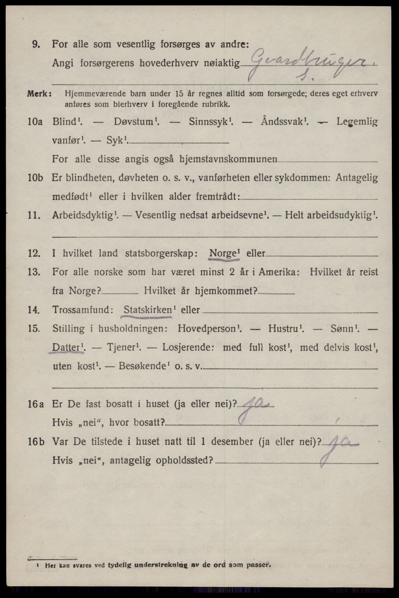 SAST, 1920 census for Strand, 1920, p. 1747