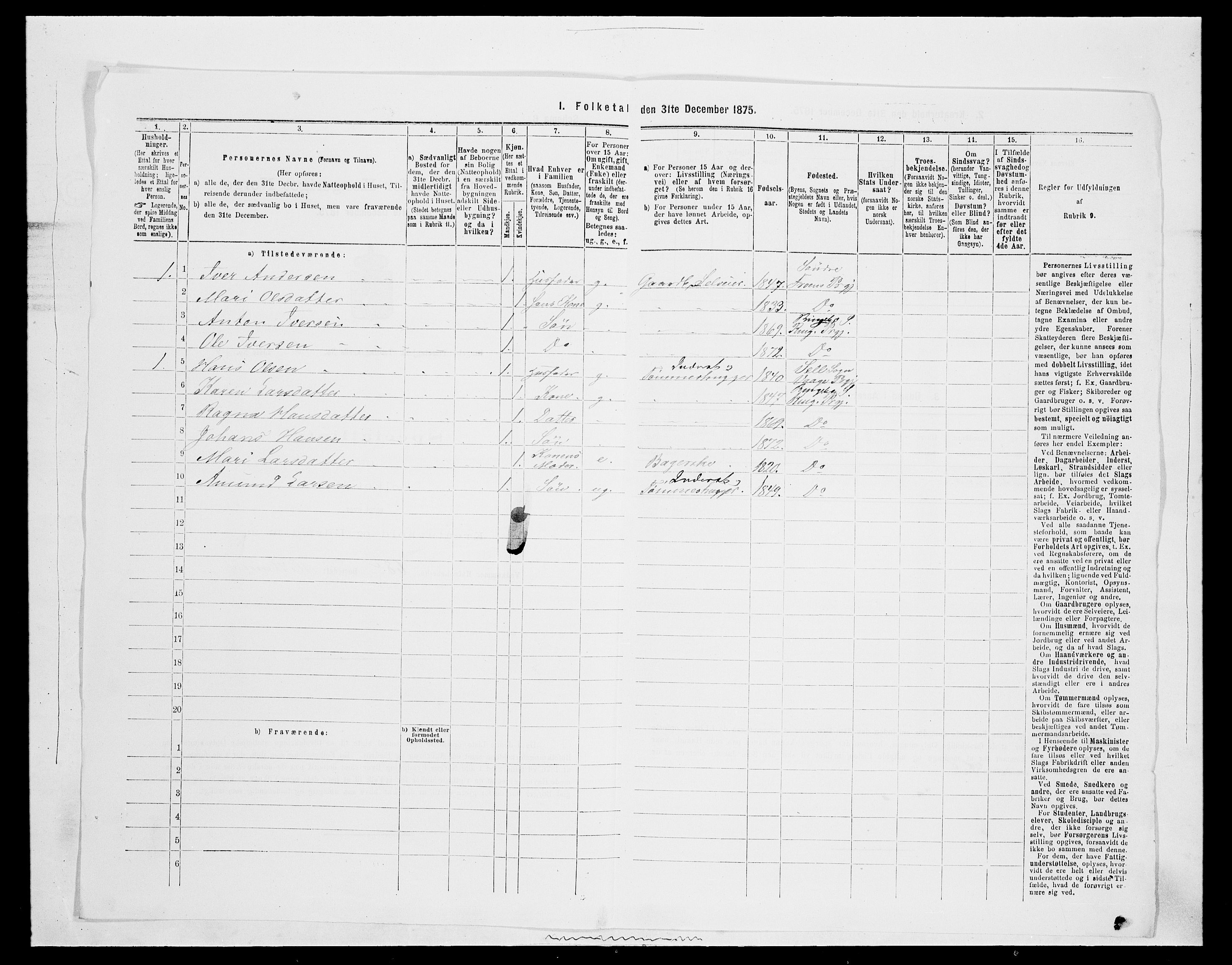 SAH, 1875 census for 0520P Ringebu, 1875, p. 390