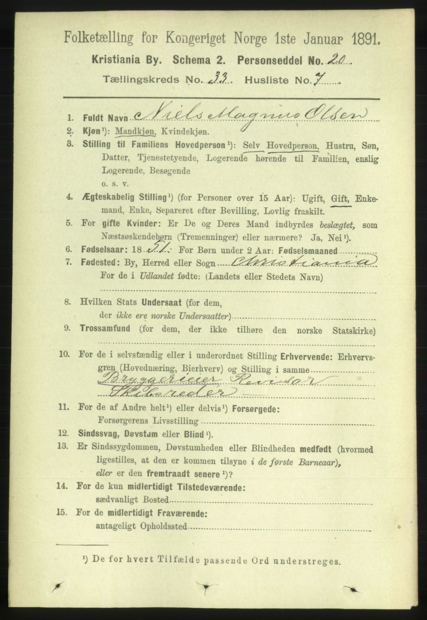 RA, 1891 census for 0301 Kristiania, 1891, p. 17787