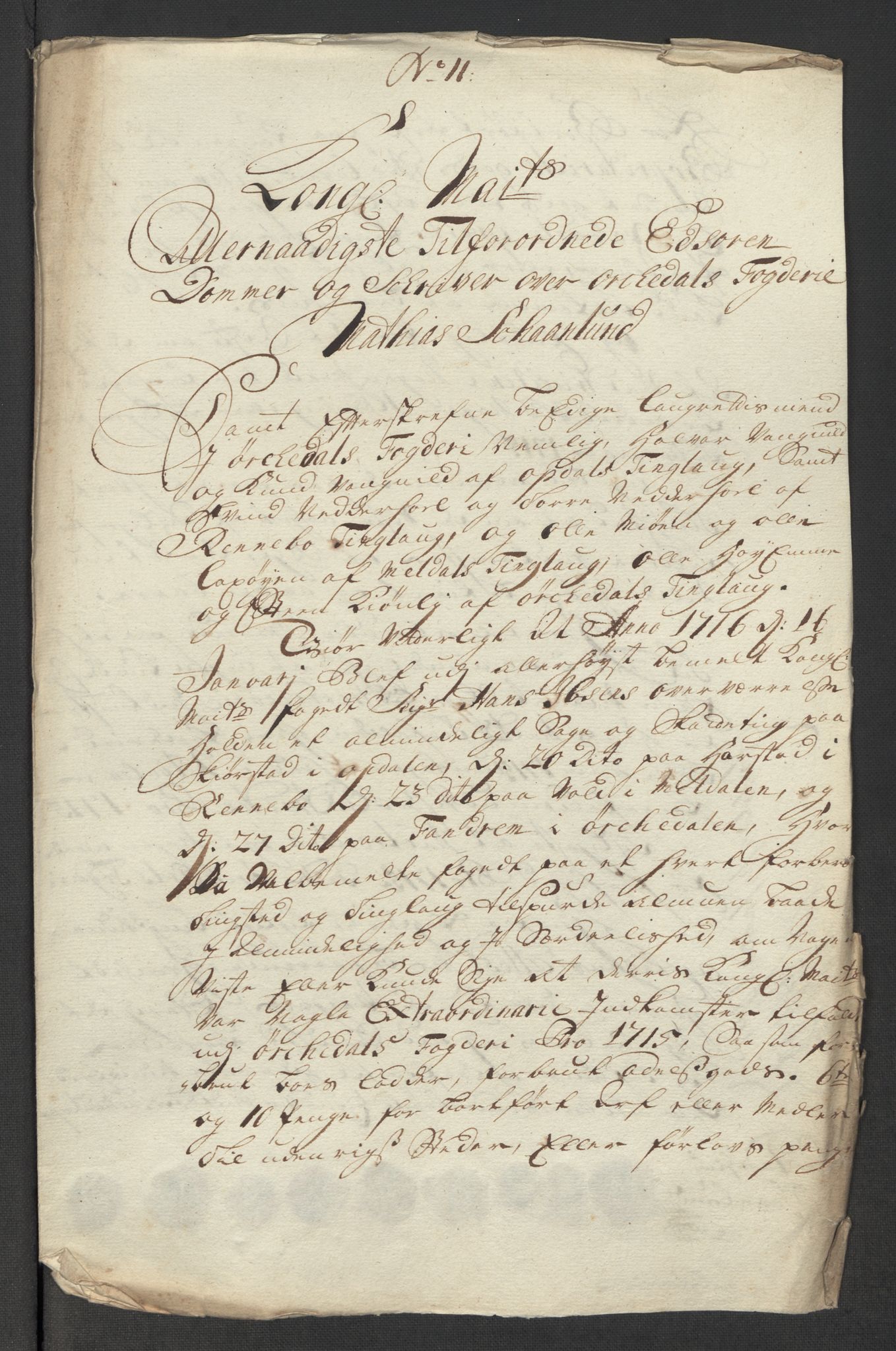 Rentekammeret inntil 1814, Reviderte regnskaper, Fogderegnskap, AV/RA-EA-4092/R60/L3966: Fogderegnskap Orkdal og Gauldal, 1715, p. 139