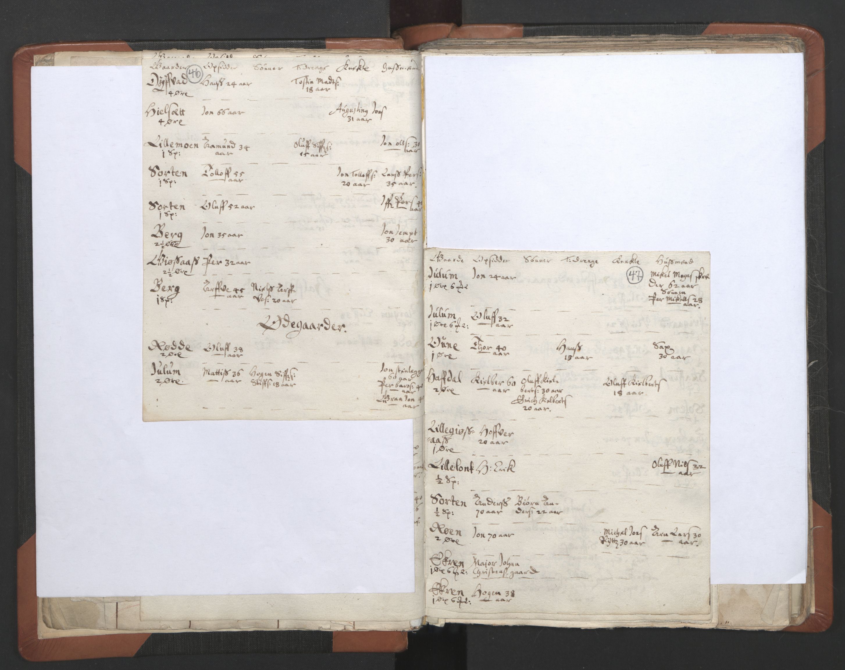 RA, Vicar's Census 1664-1666, no. 32: Innherad deanery, 1664-1666, p. 46-47