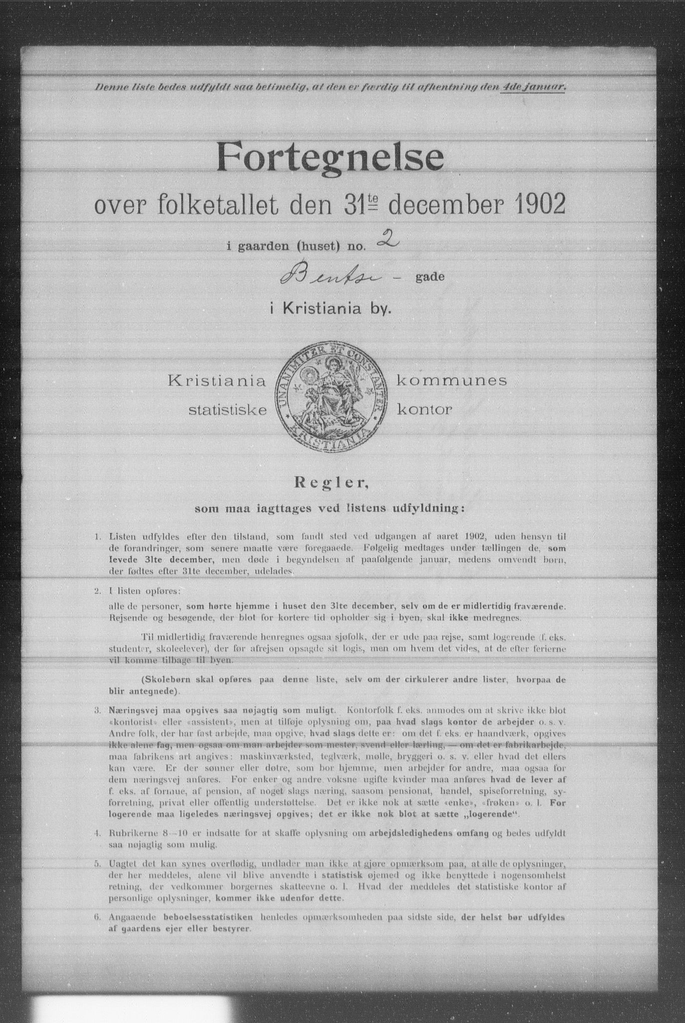 OBA, Municipal Census 1902 for Kristiania, 1902, p. 775