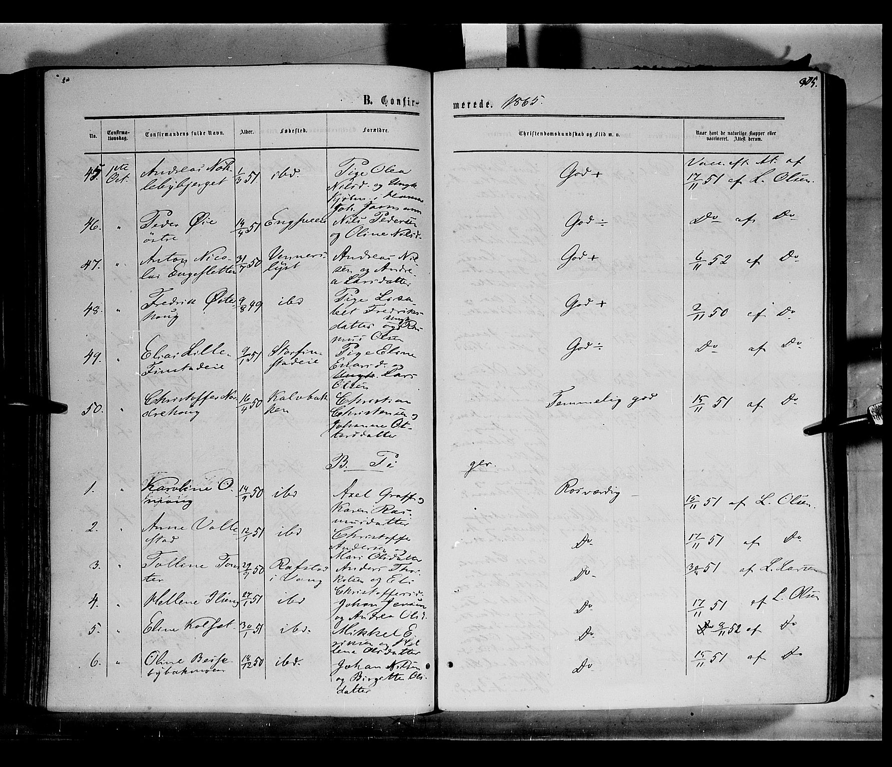 Løten prestekontor, AV/SAH-PREST-022/K/Ka/L0008: Parish register (official) no. 8, 1860-1877, p. 305