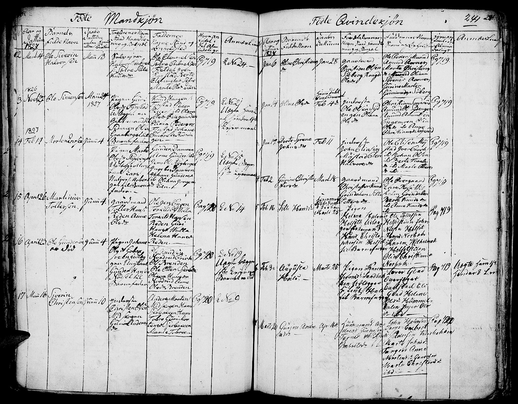 Elverum prestekontor, AV/SAH-PREST-044/H/Ha/Hab/L0001: Parish register (copy) no. 1, 1815-1829, p. 240-241