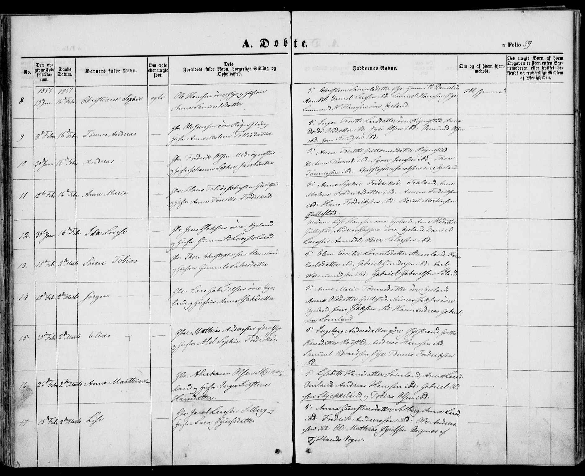 Kvinesdal sokneprestkontor, AV/SAK-1111-0026/F/Fa/Fab/L0005: Parish register (official) no. A 5, 1844-1857, p. 59