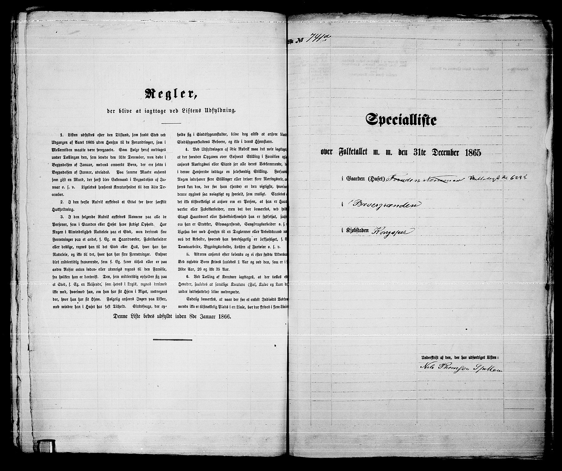 RA, 1865 census for Kongsberg/Kongsberg, 1865, p. 1512