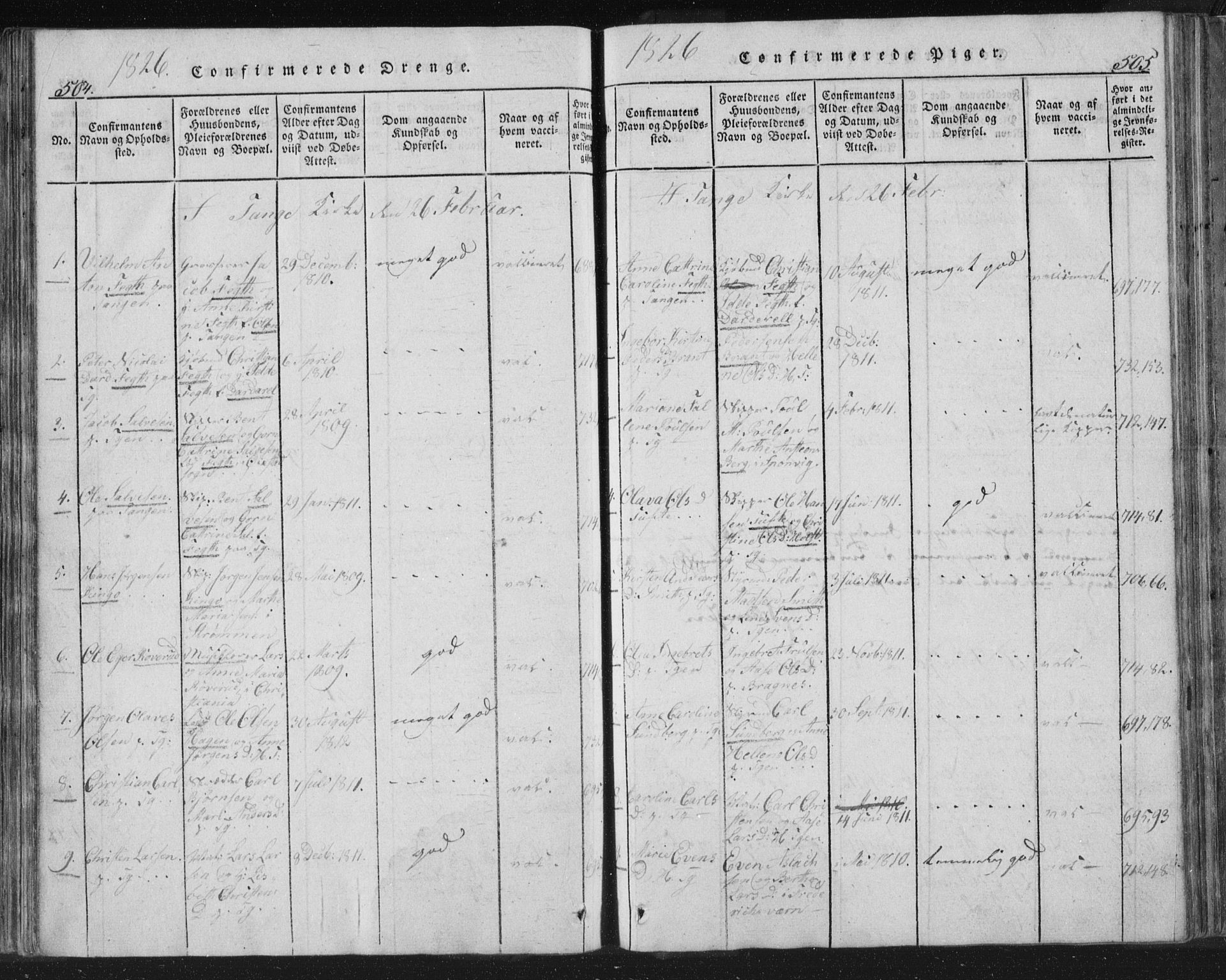 Strømsø kirkebøker, AV/SAKO-A-246/F/Fb/L0004: Parish register (official) no. II 4, 1814-1843, p. 504-505