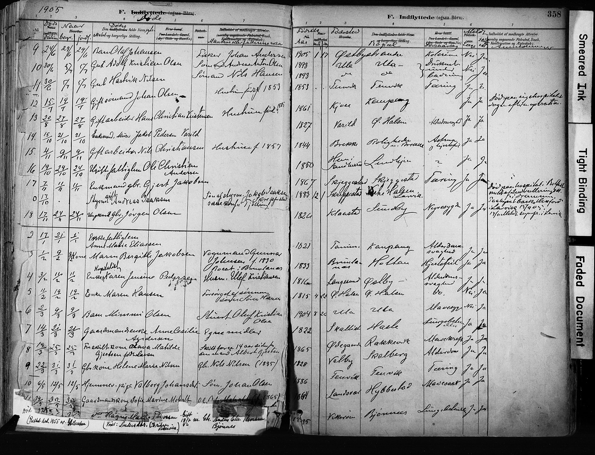 Tjølling kirkebøker, AV/SAKO-A-60/F/Fa/L0009: Parish register (official) no. 9, 1887-1905, p. 358