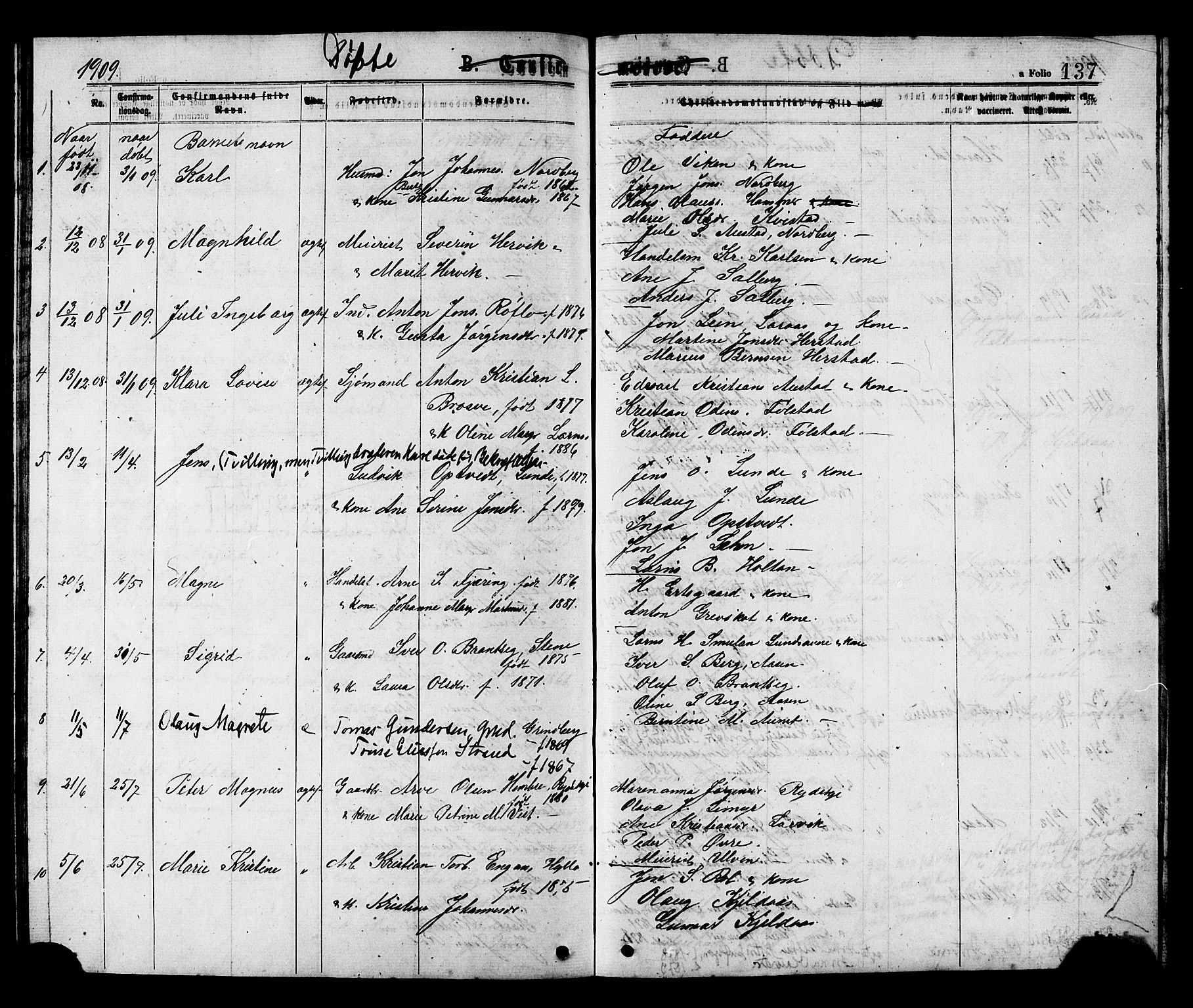 Ministerialprotokoller, klokkerbøker og fødselsregistre - Nord-Trøndelag, SAT/A-1458/731/L0311: Parish register (copy) no. 731C02, 1875-1911, p. 137