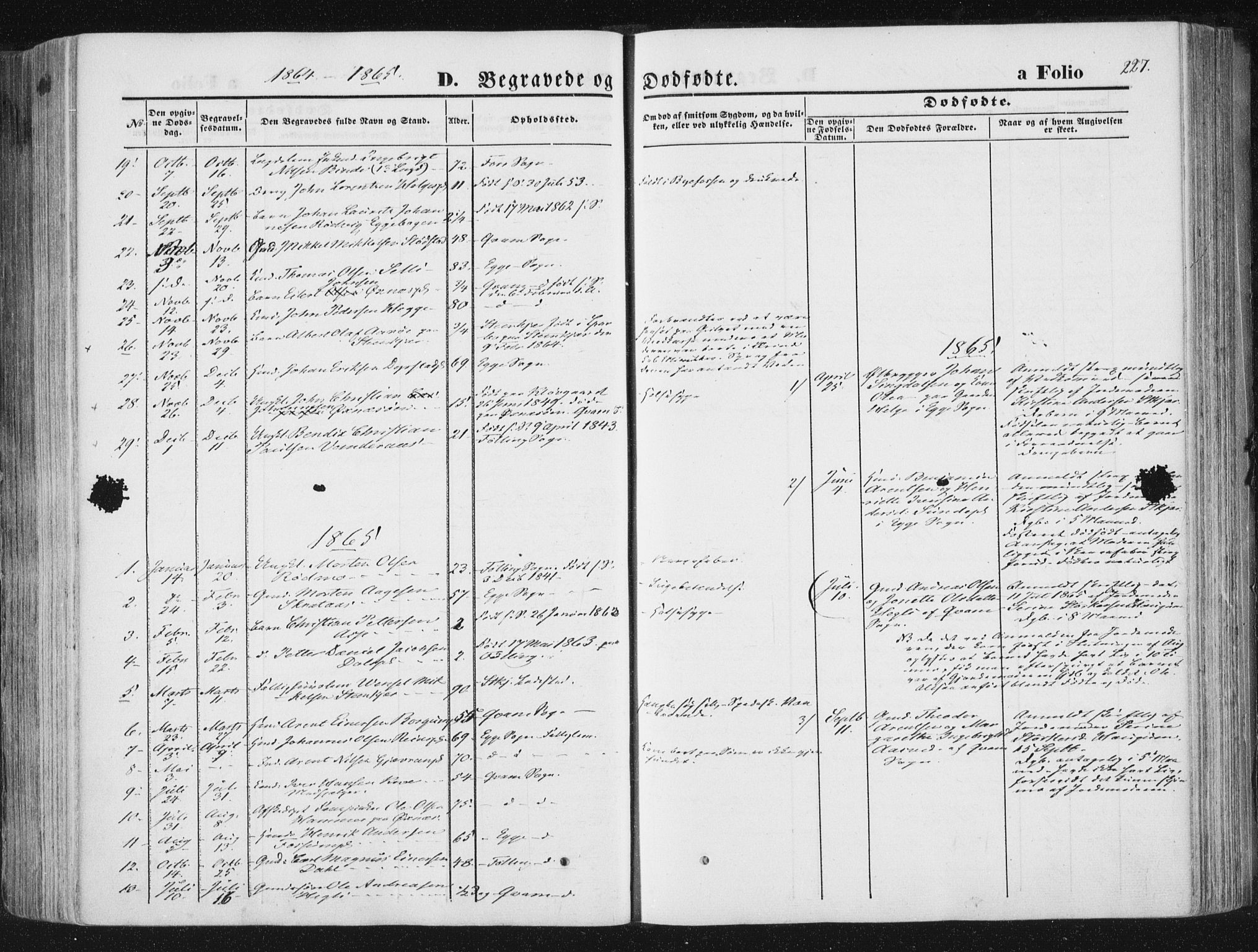 Ministerialprotokoller, klokkerbøker og fødselsregistre - Nord-Trøndelag, SAT/A-1458/746/L0447: Parish register (official) no. 746A06, 1860-1877, p. 227