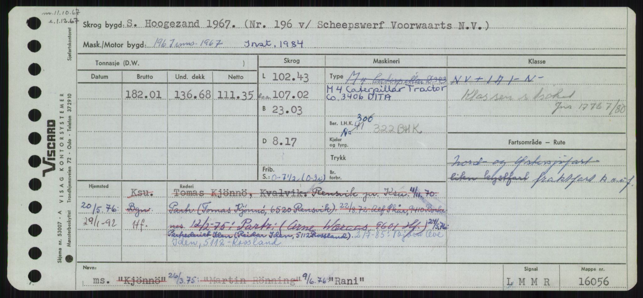 Sjøfartsdirektoratet med forløpere, Skipsmålingen, RA/S-1627/H/Ha/L0004/0002: Fartøy, Mas-R / Fartøy, Odin-R, p. 539