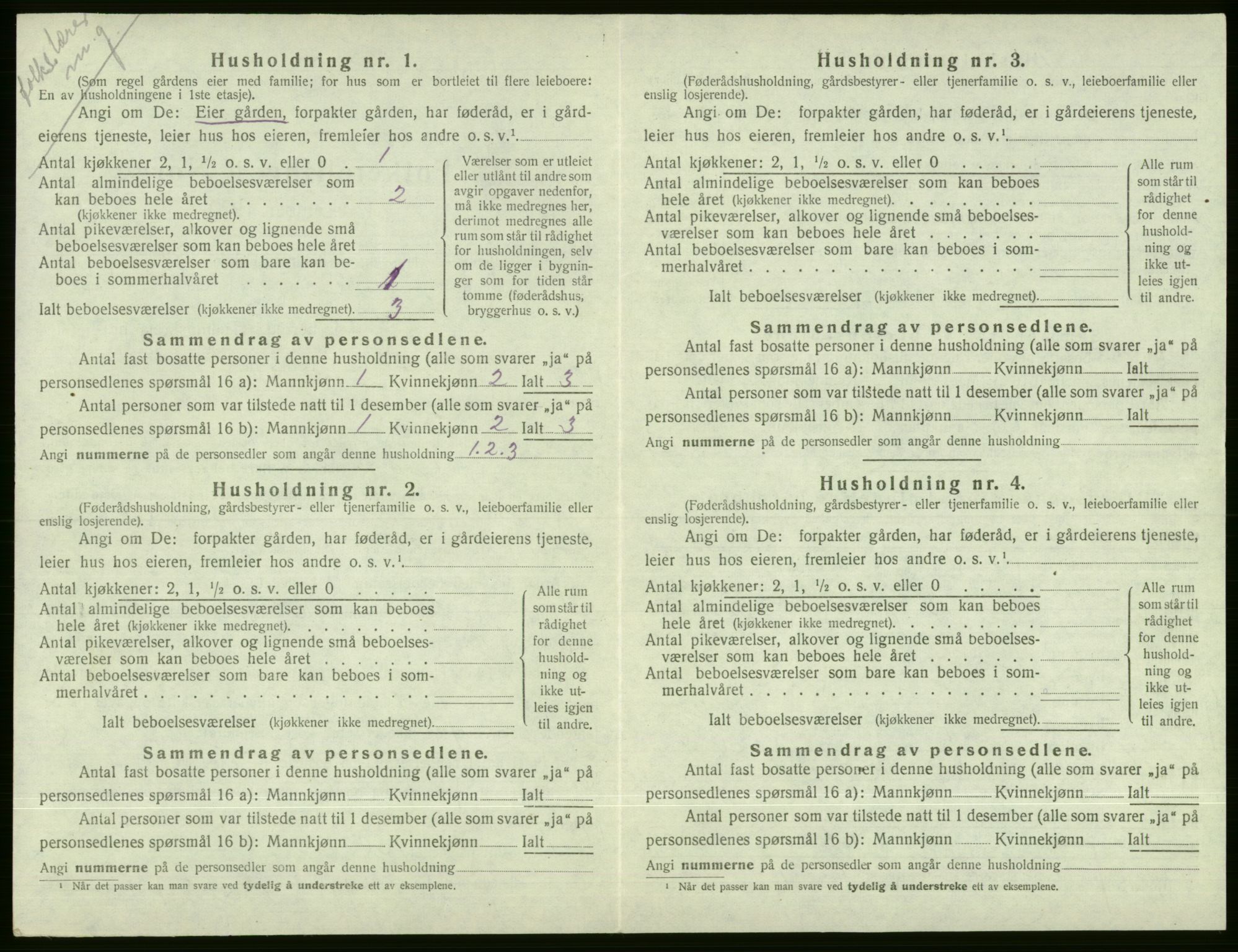 SAB, 1920 census for Voss, 1920, p. 1804