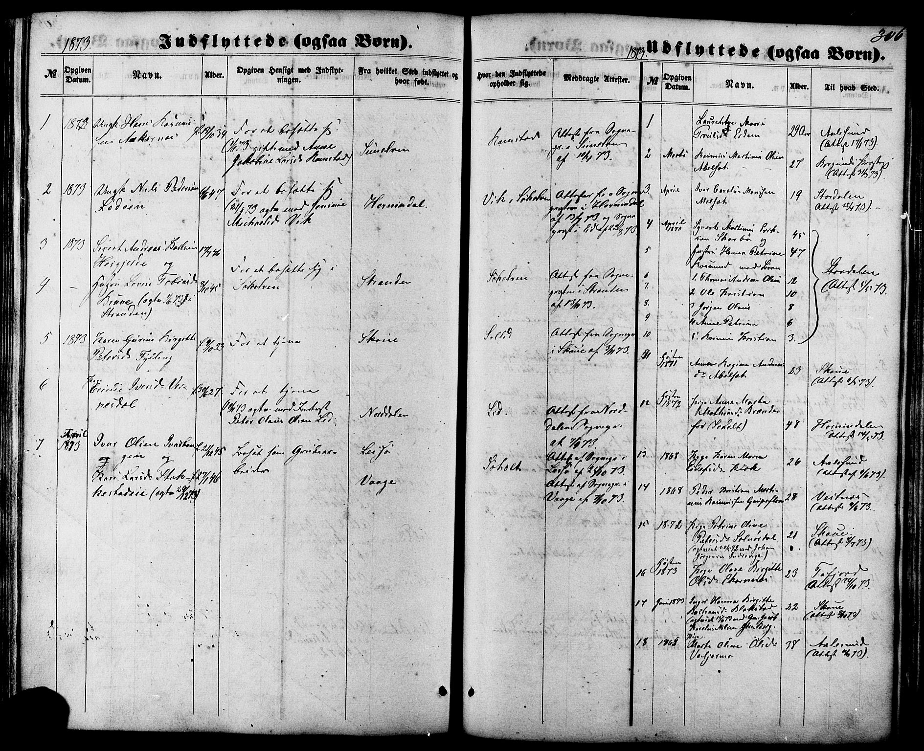 Ministerialprotokoller, klokkerbøker og fødselsregistre - Møre og Romsdal, SAT/A-1454/522/L0314: Parish register (official) no. 522A09, 1863-1877, p. 306